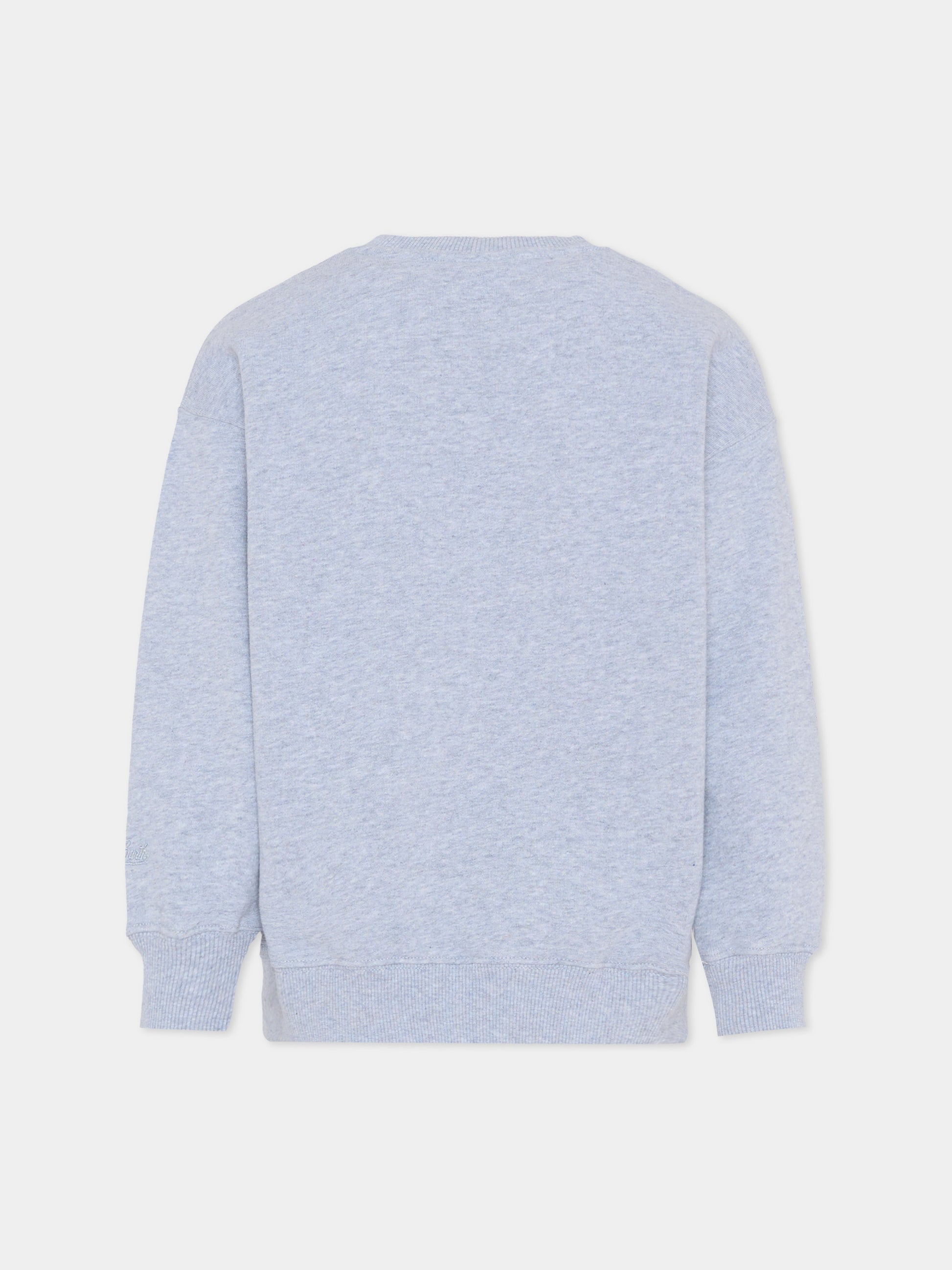 Felpa grigia per bambina con fiocchi,Mc2 Saint Barth,BRN0002 01454I