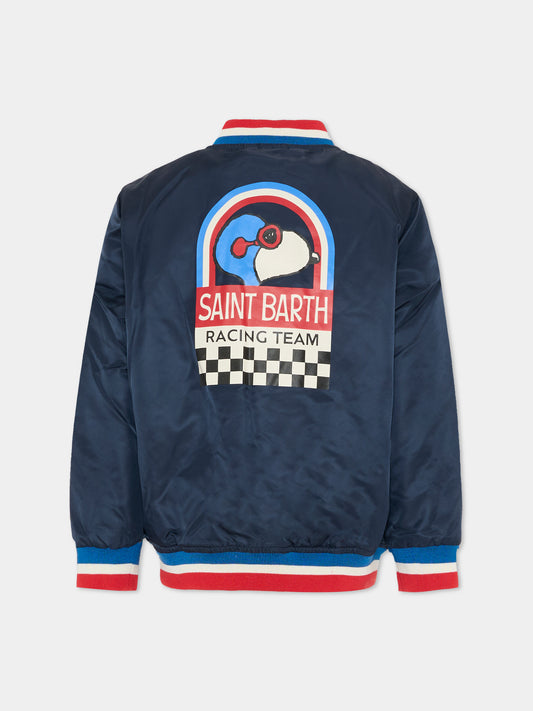 Giubbotto blu per bambino con Snoopy,Mc2 Saint Barth,WEL001 00062I