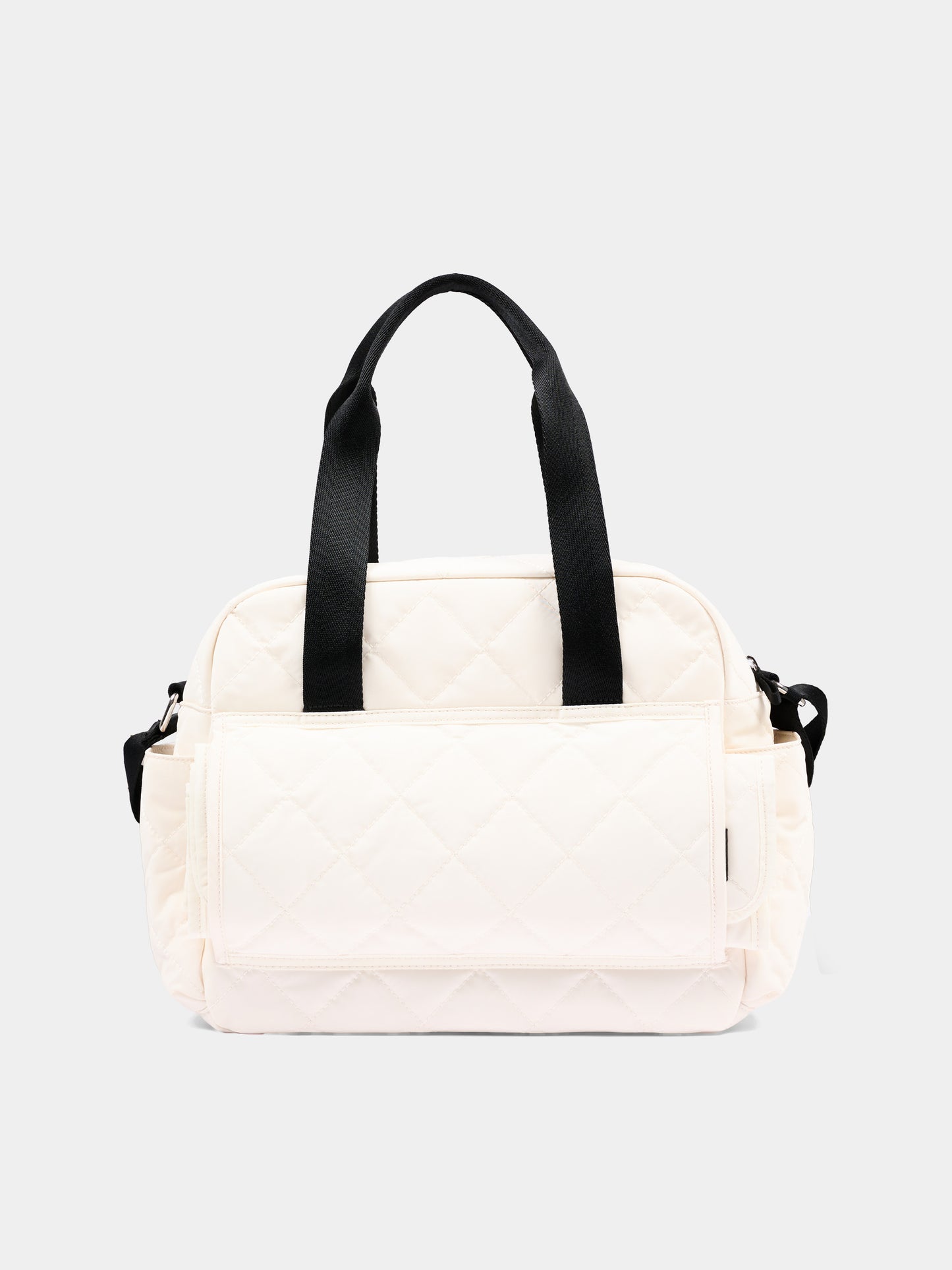 Borsa mamma avorio per neonati trapuntata con logo,Calvin Klein Kids,IU0IU00567 YAS