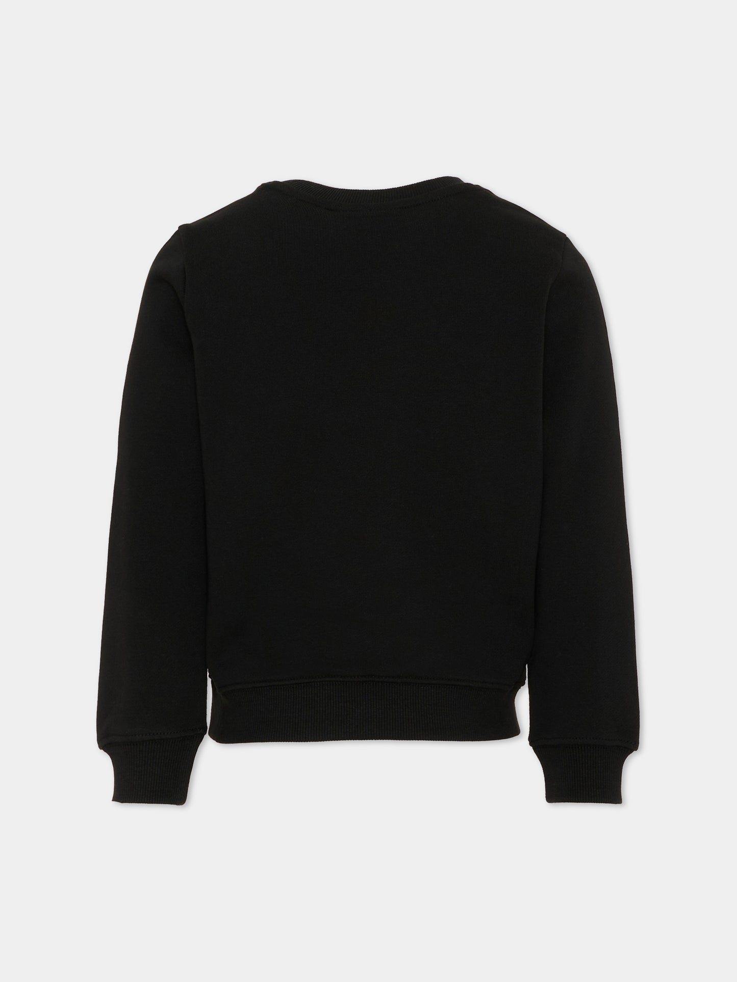 Felpa nera per bambini con logo,Calvin Klein Kids,LV1CKTJB07 BEH