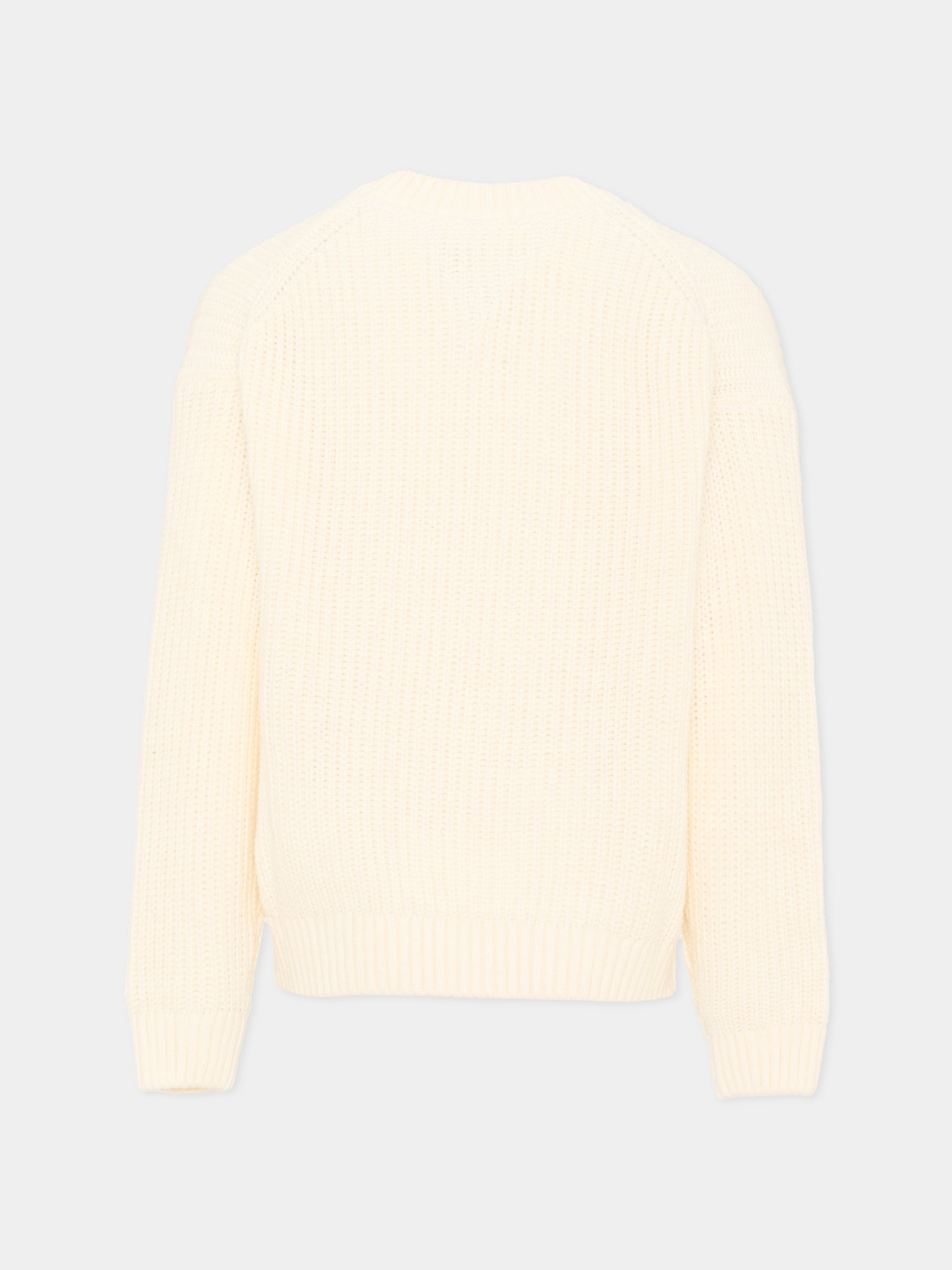 Maglione avorio per bambini con logo,Tommy Hilfiger Junior,KB0KB10071 YA8