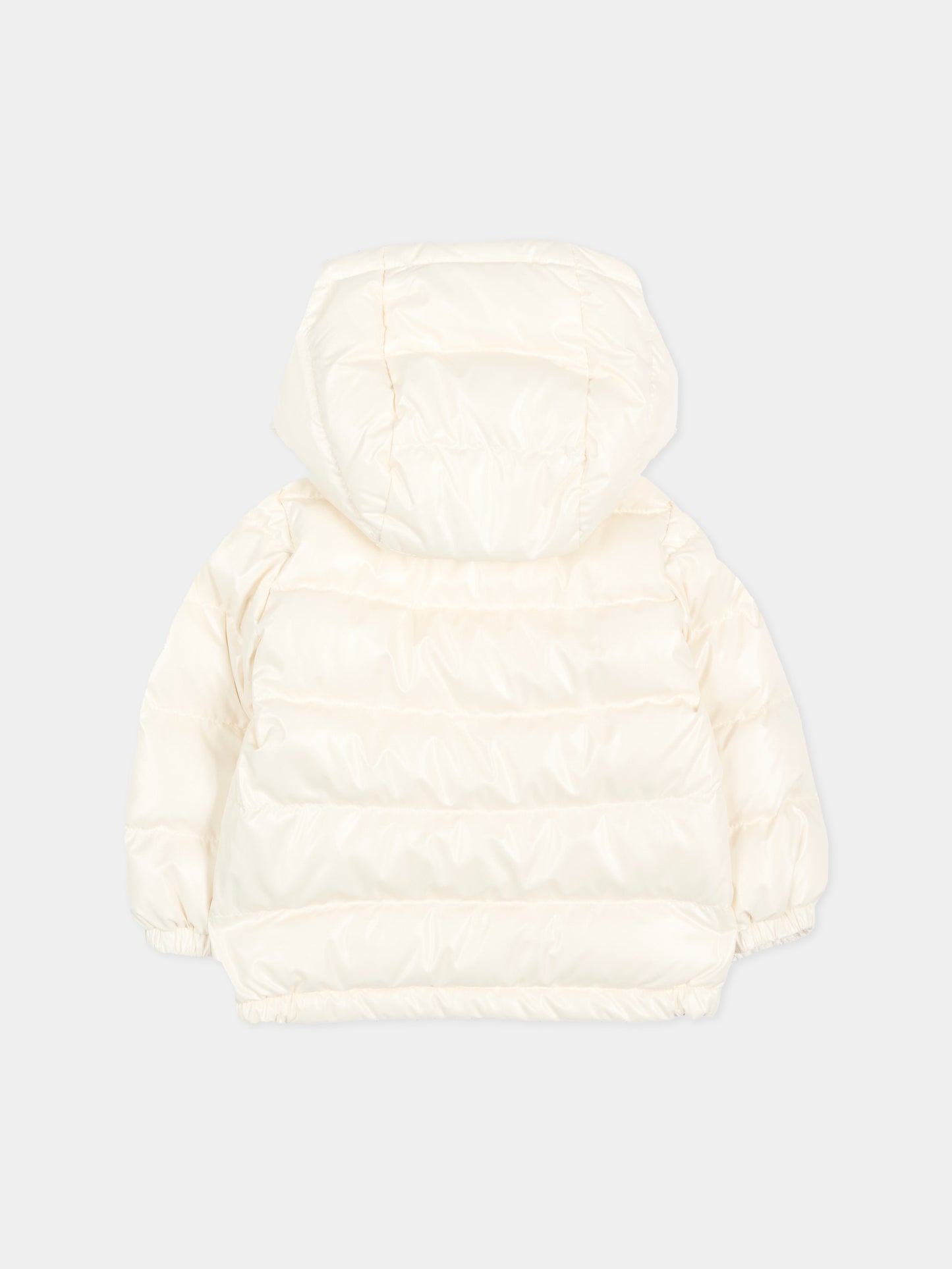 Piumino avorio Icarus per neonato con logo,Moncler Kids,L2951 1A00007 597YX 034