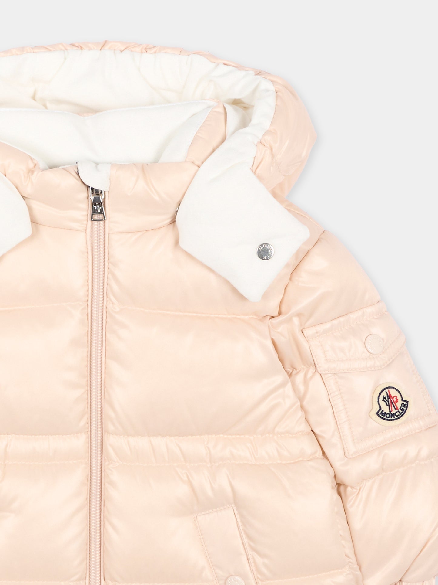 Piumino rosa Maire per neonata con logo,Moncler Kids,L2951 1A00021 597Z8 529