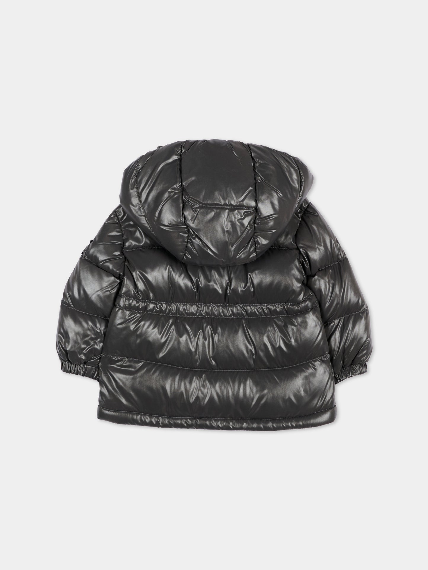 Piumino grigio Maire per neonata con logo,Moncler Kids,L2951 1A00021 597Z8 92A
