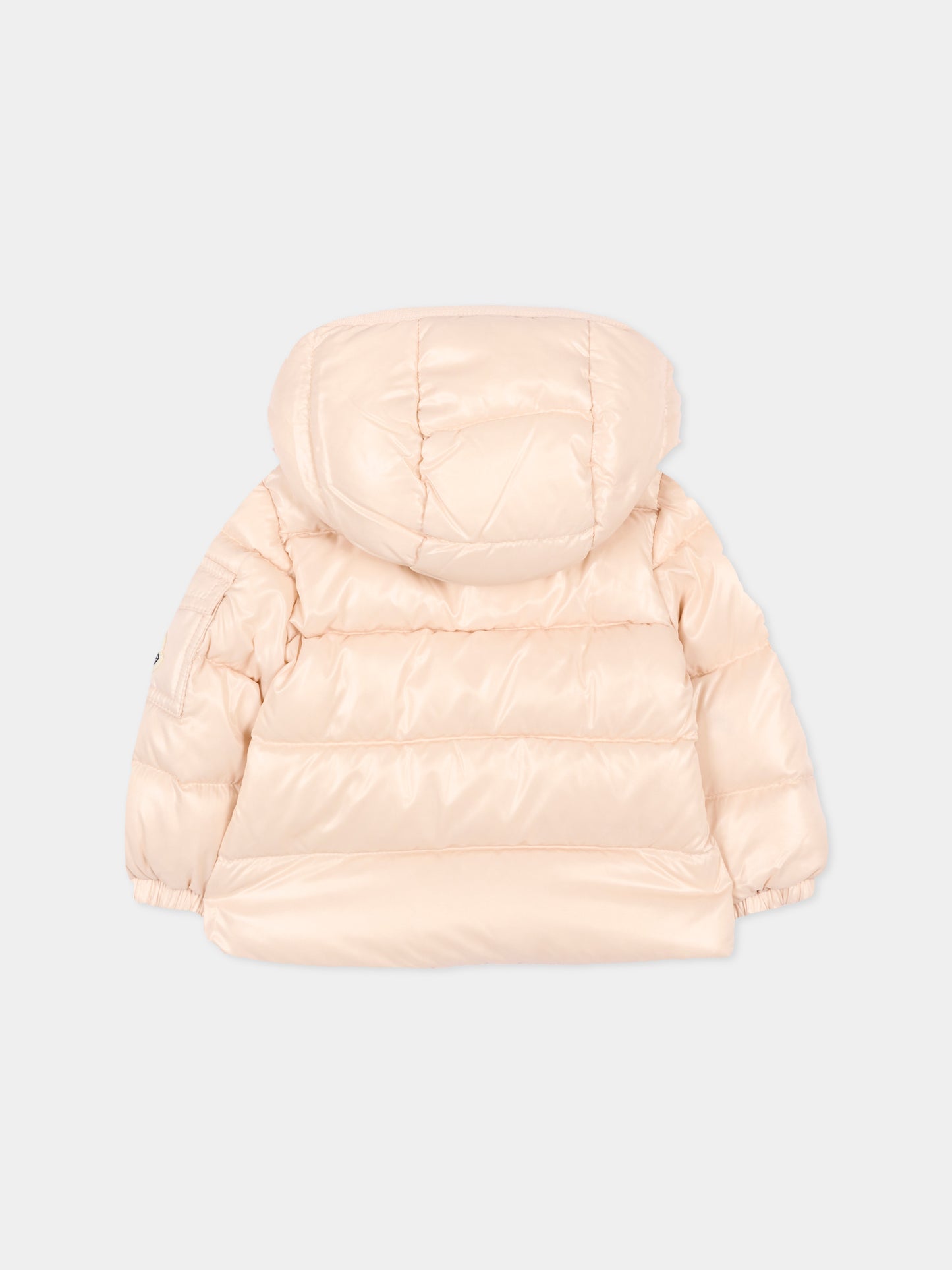 Piumino rosa Bady per neonata con logo,Moncler Kids,L2951 1A00023 597Z8 529