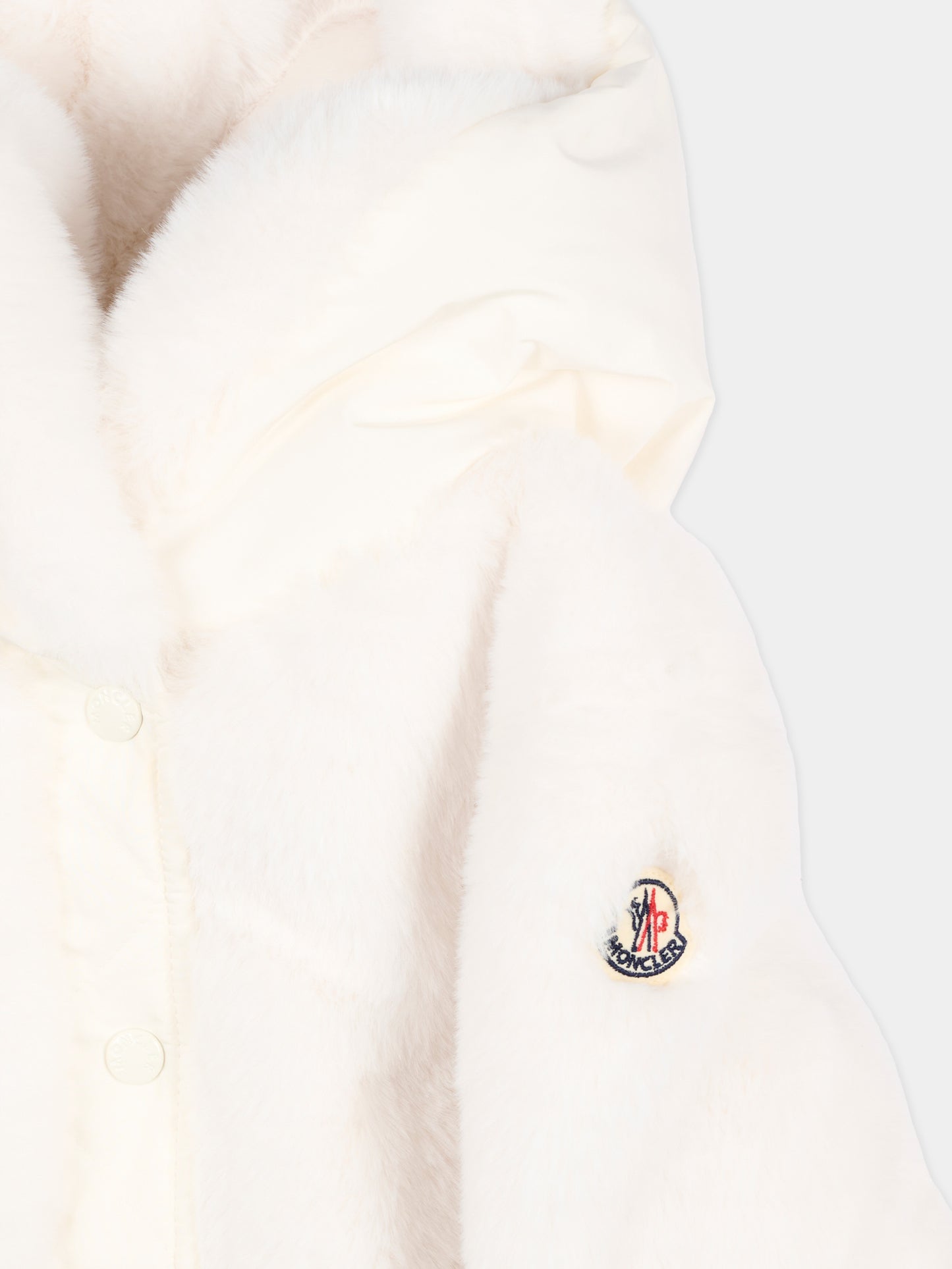 Piumino bianco Viona per neonata con logo,Moncler Kids,L2951 1A00030 54AQY 034
