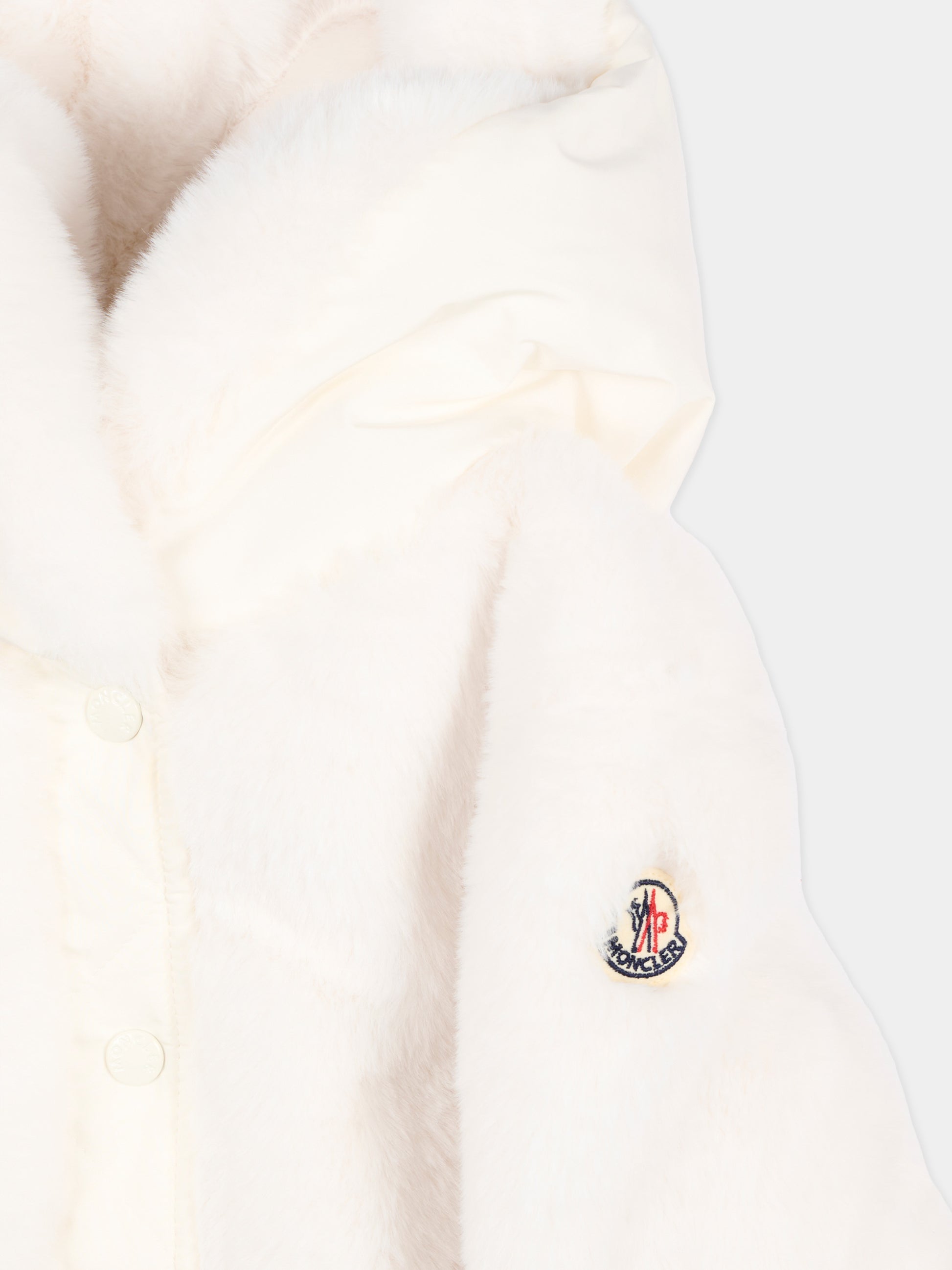 Piumino bianco Viona per neonata con logo,Moncler Kids,L2951 1A00030 54AQY 034