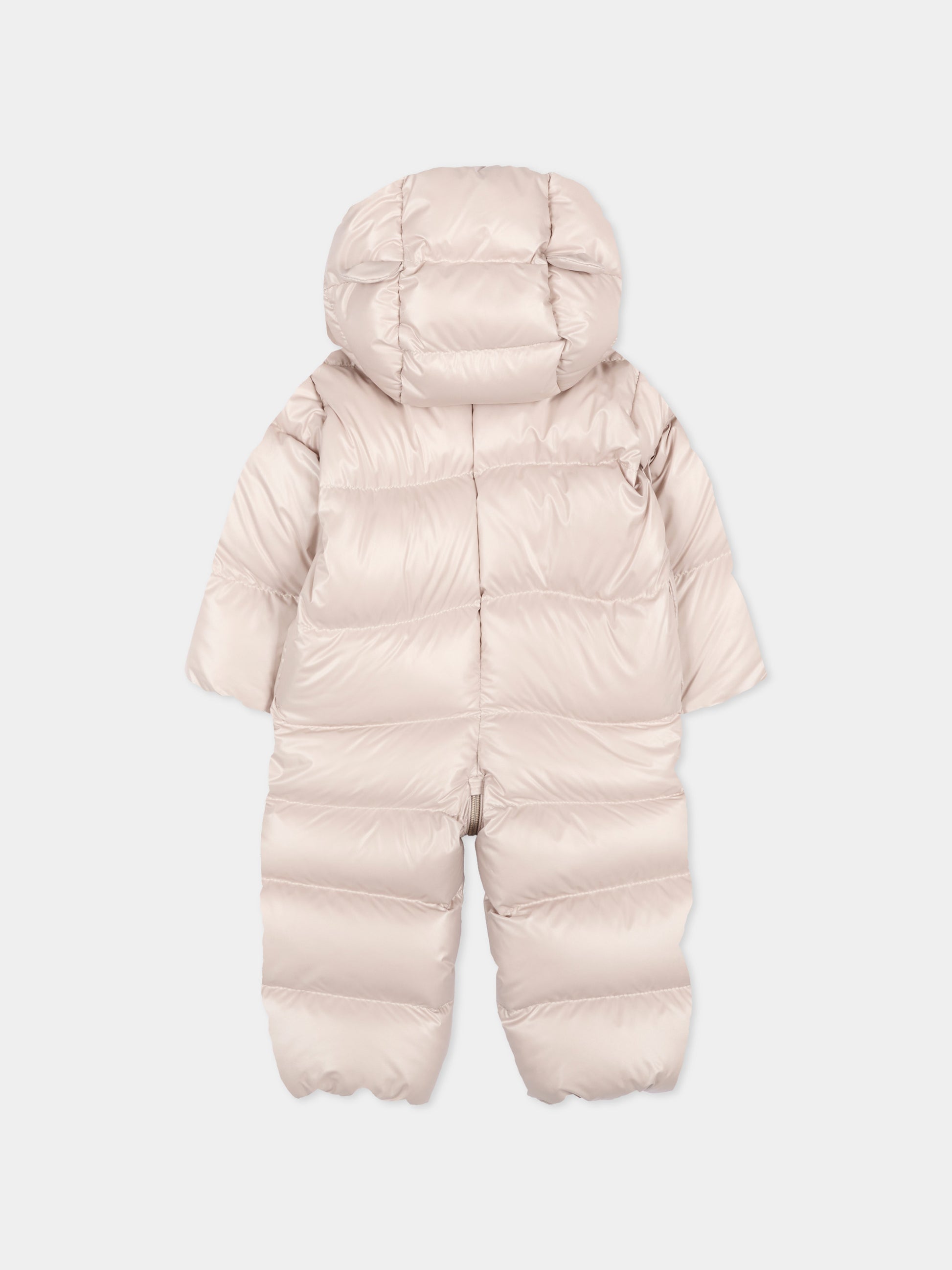 Piumino beige Alanie per neonati con logo,Moncler Kids,L2951 1G00002 597YX 20N