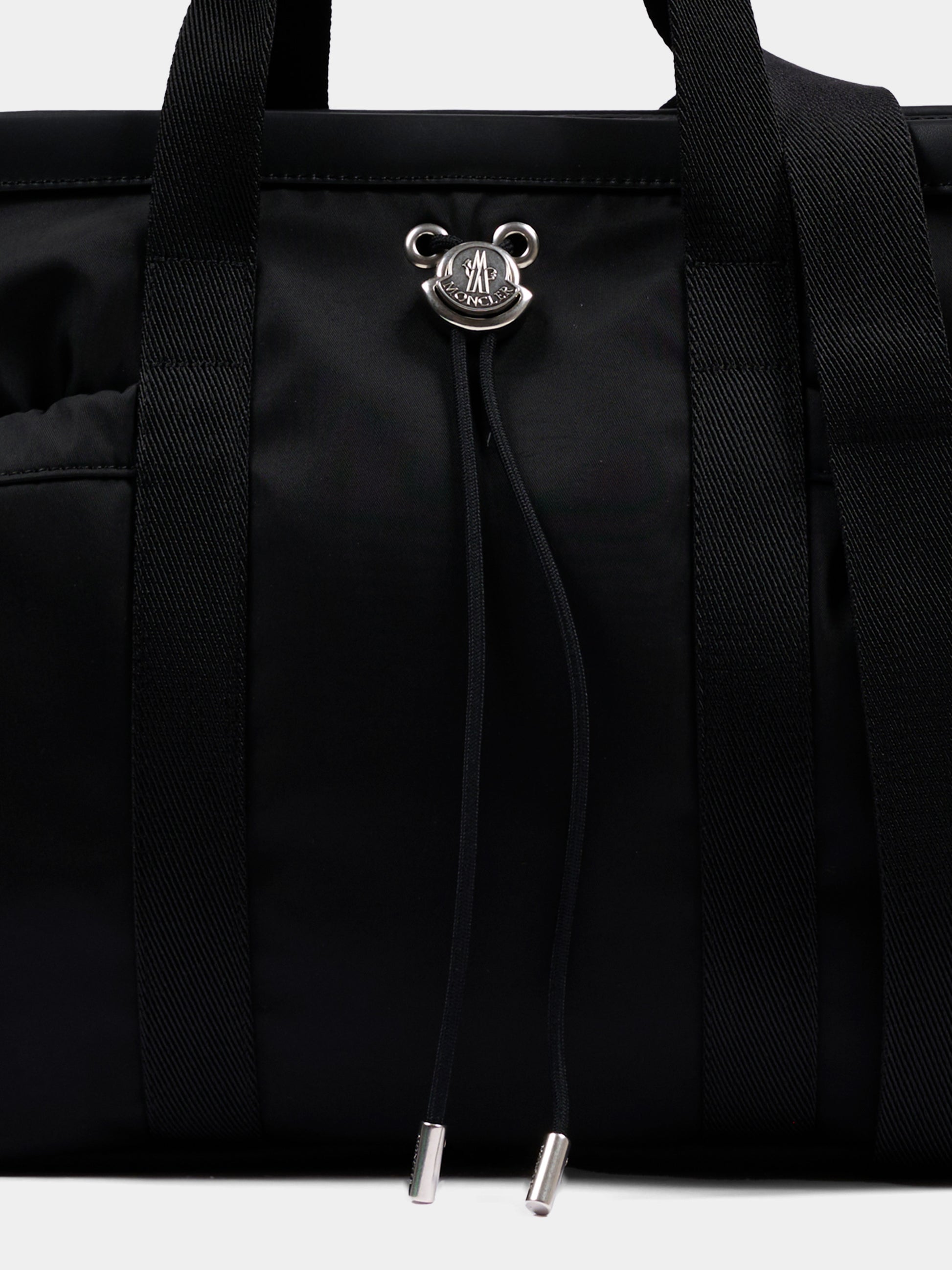 Borsa mamma nera per neonati con logo,Moncler Kids,L2951 5D00001 N0211 999