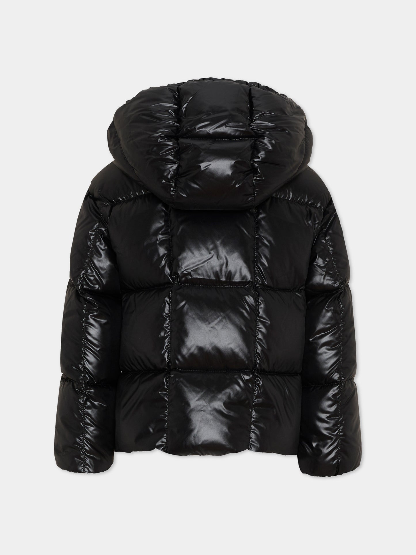 Piumino nero Parana per bambina con logo,Moncler Kids,L2954 1A00040 597Z8 992