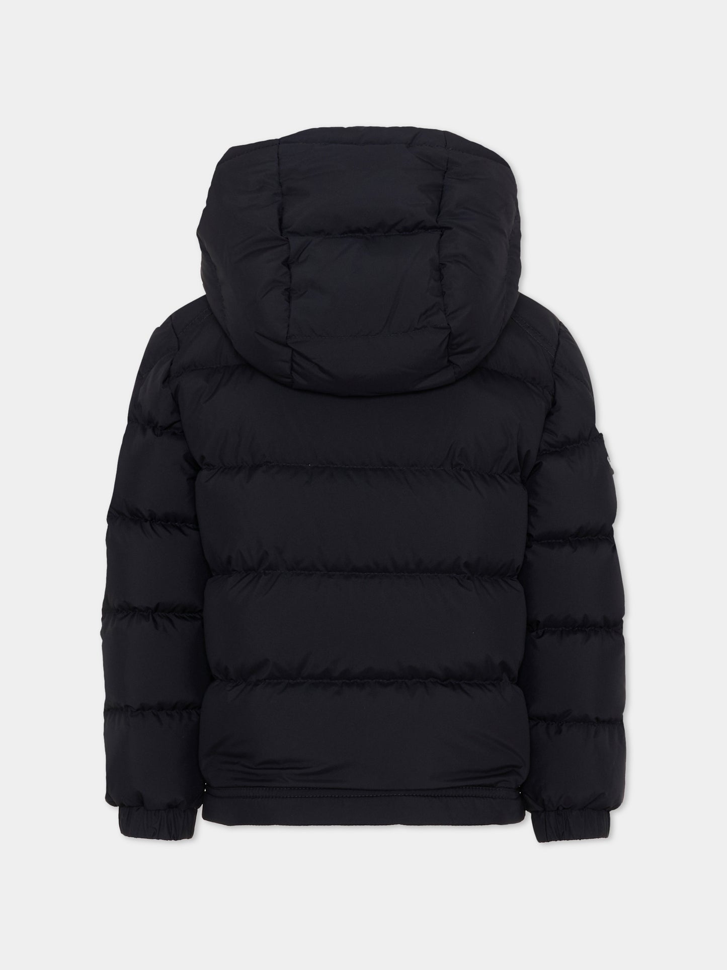 Piumino blu Ignatius per bambino con logo,Moncler Kids,L2954 1A00047 597YW 778