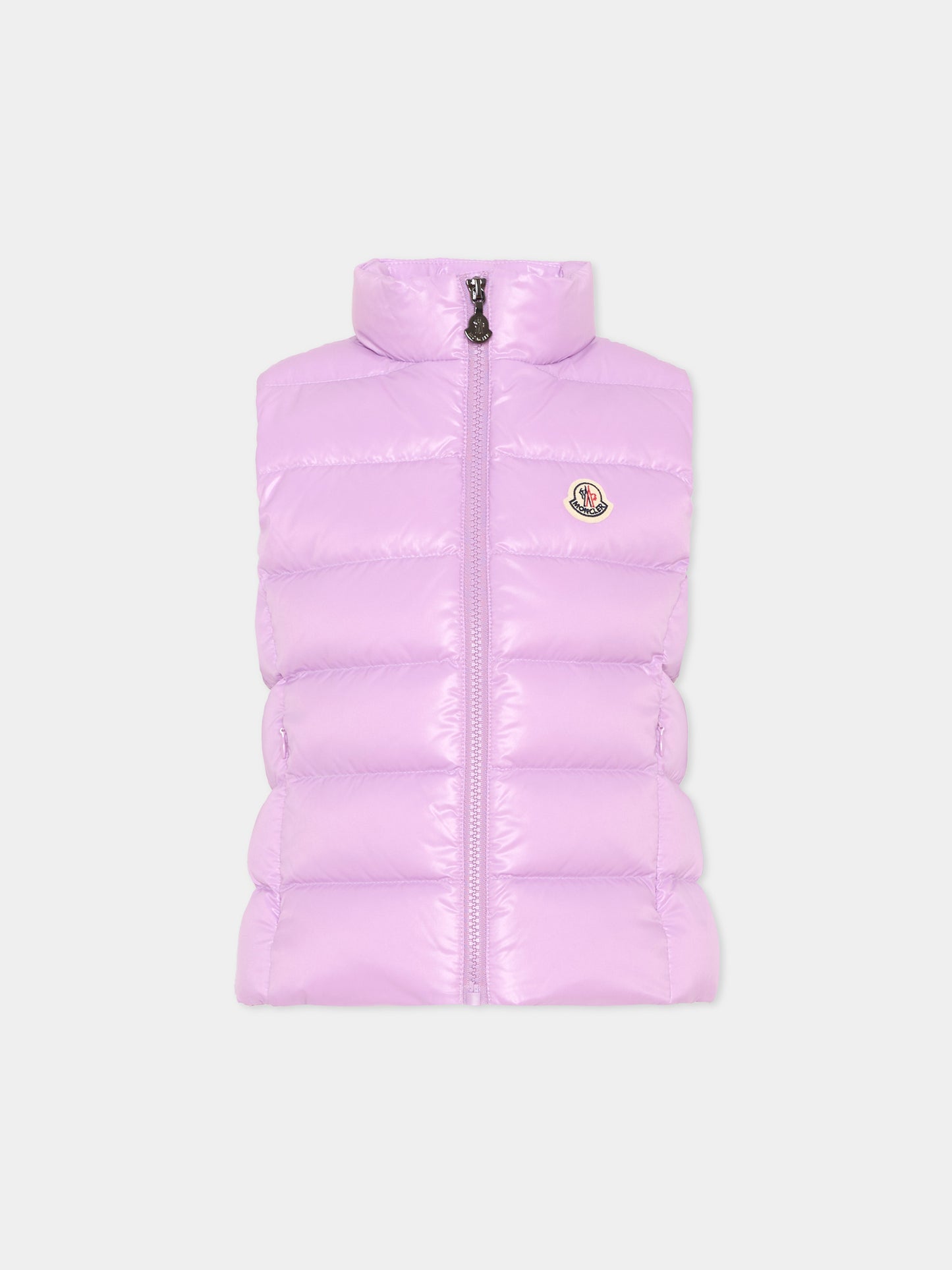 Gilet lilla Ghany per bambina con logo,Moncler Kids,L2954 1A52810 68950 602