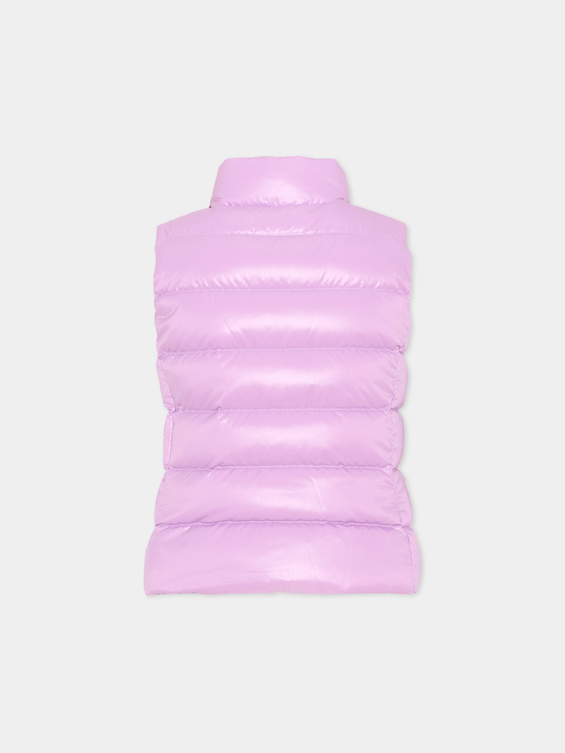 Gilet lilla Ghany per bambina con logo,Moncler Kids,L2954 1A52810 68950 602