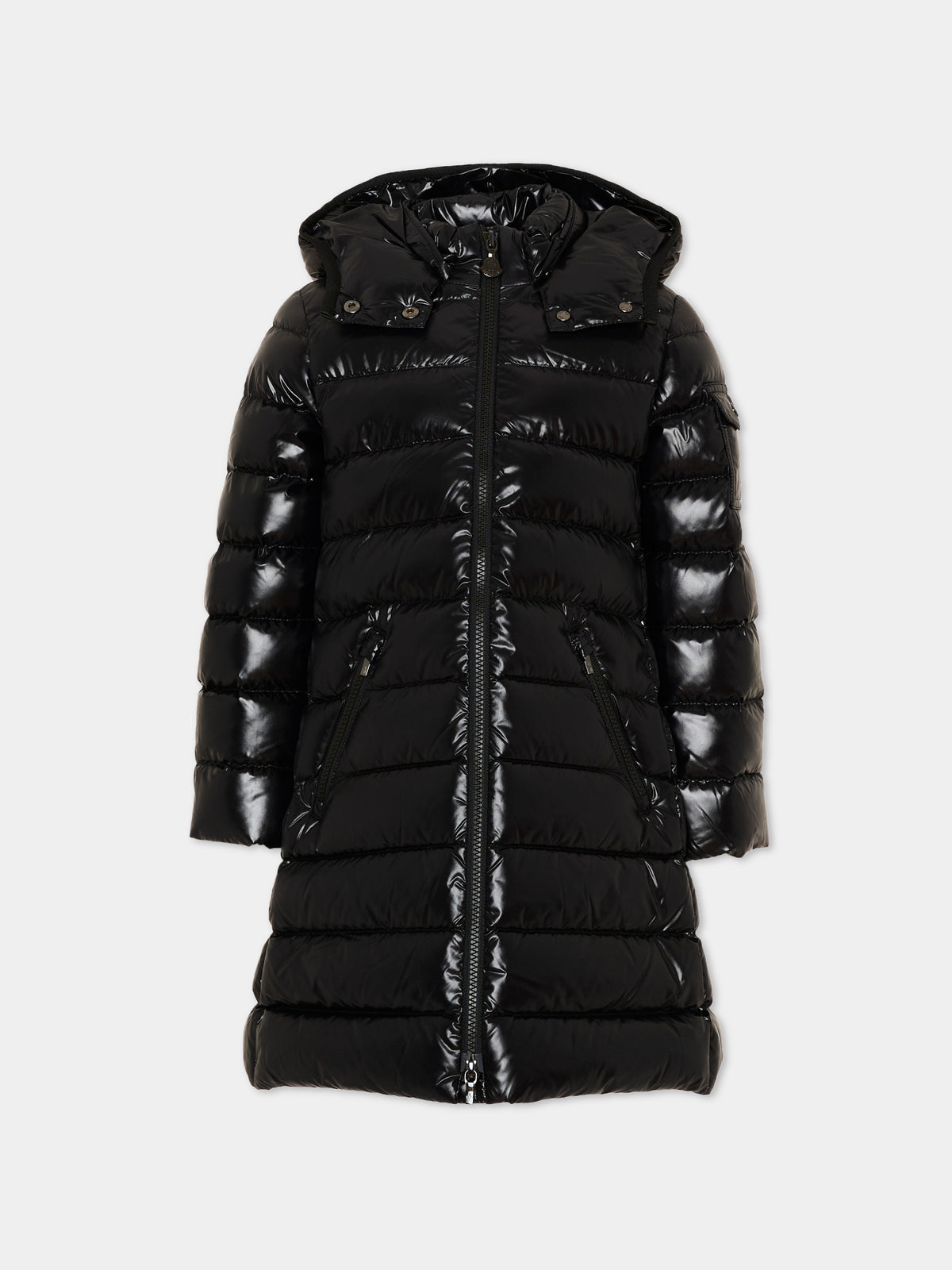 Piumino nero Moka per bambina con logo,Moncler Kids,L2954 1C50110 68950 999