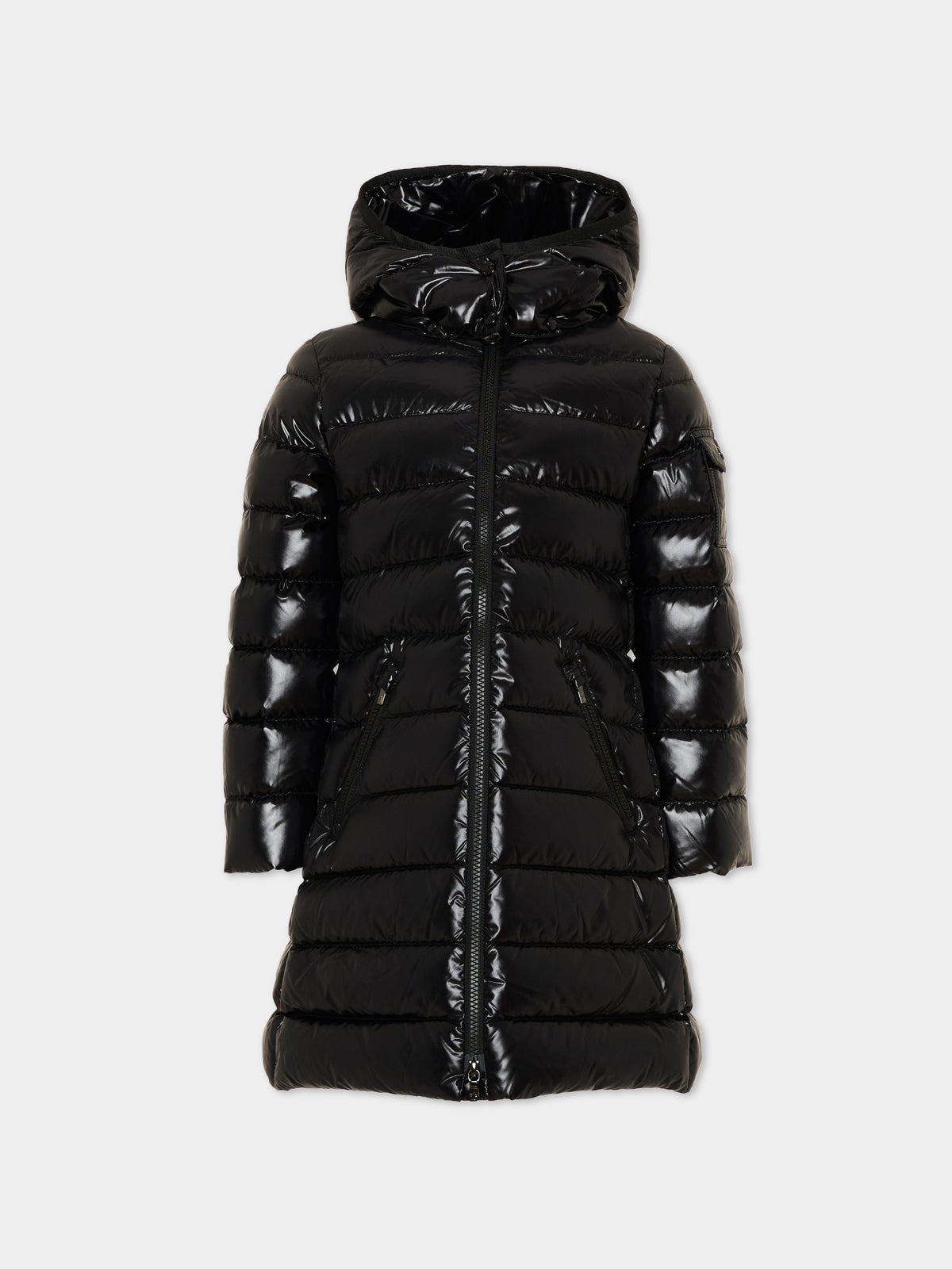 Piumino nero Moka per bambina con logo,Moncler Kids,L2954 1C50110 68950 999