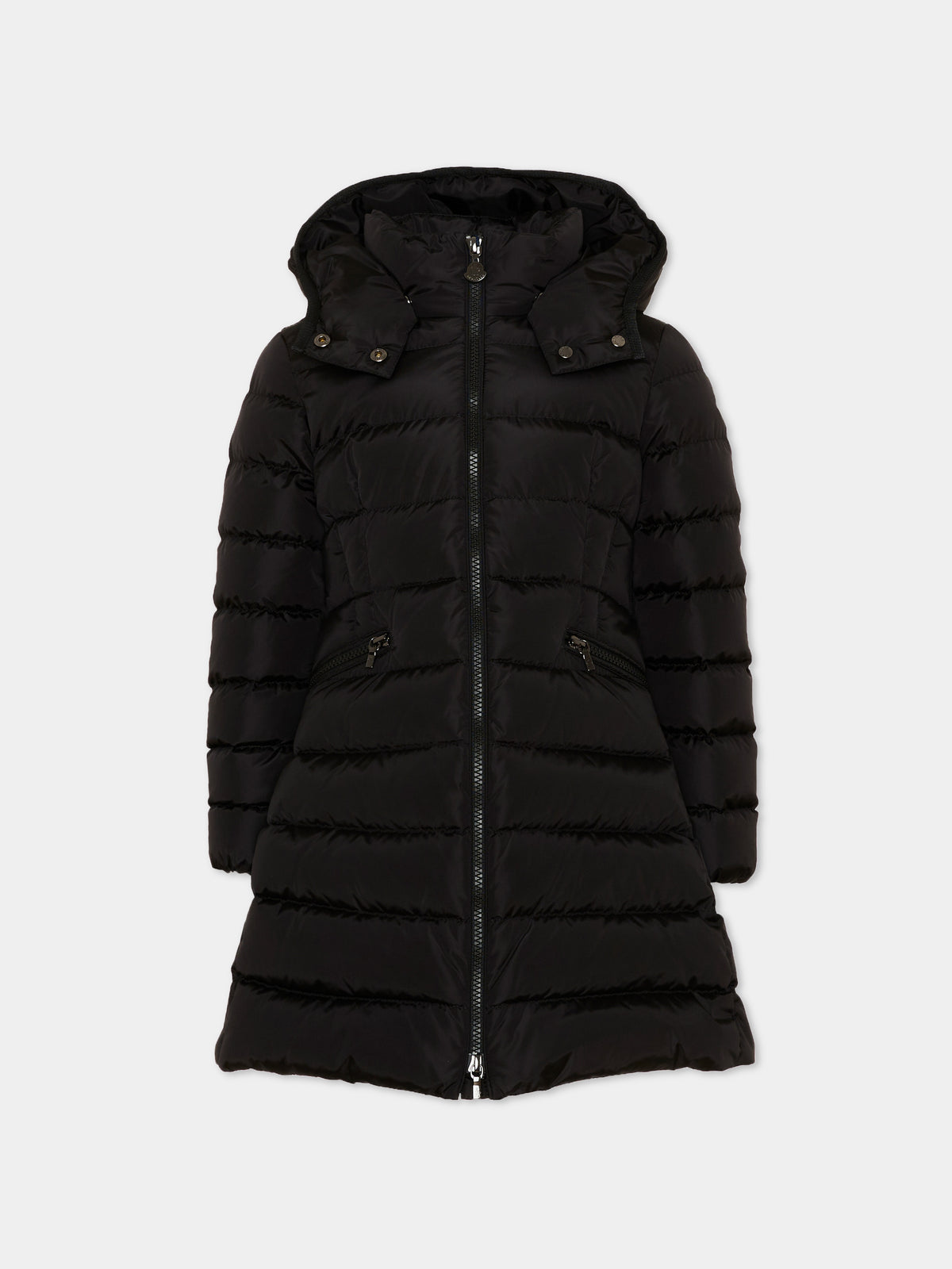 Piumino nero Charpal per bambina con logo,Moncler Kids,L2954 1C50210 54155 999