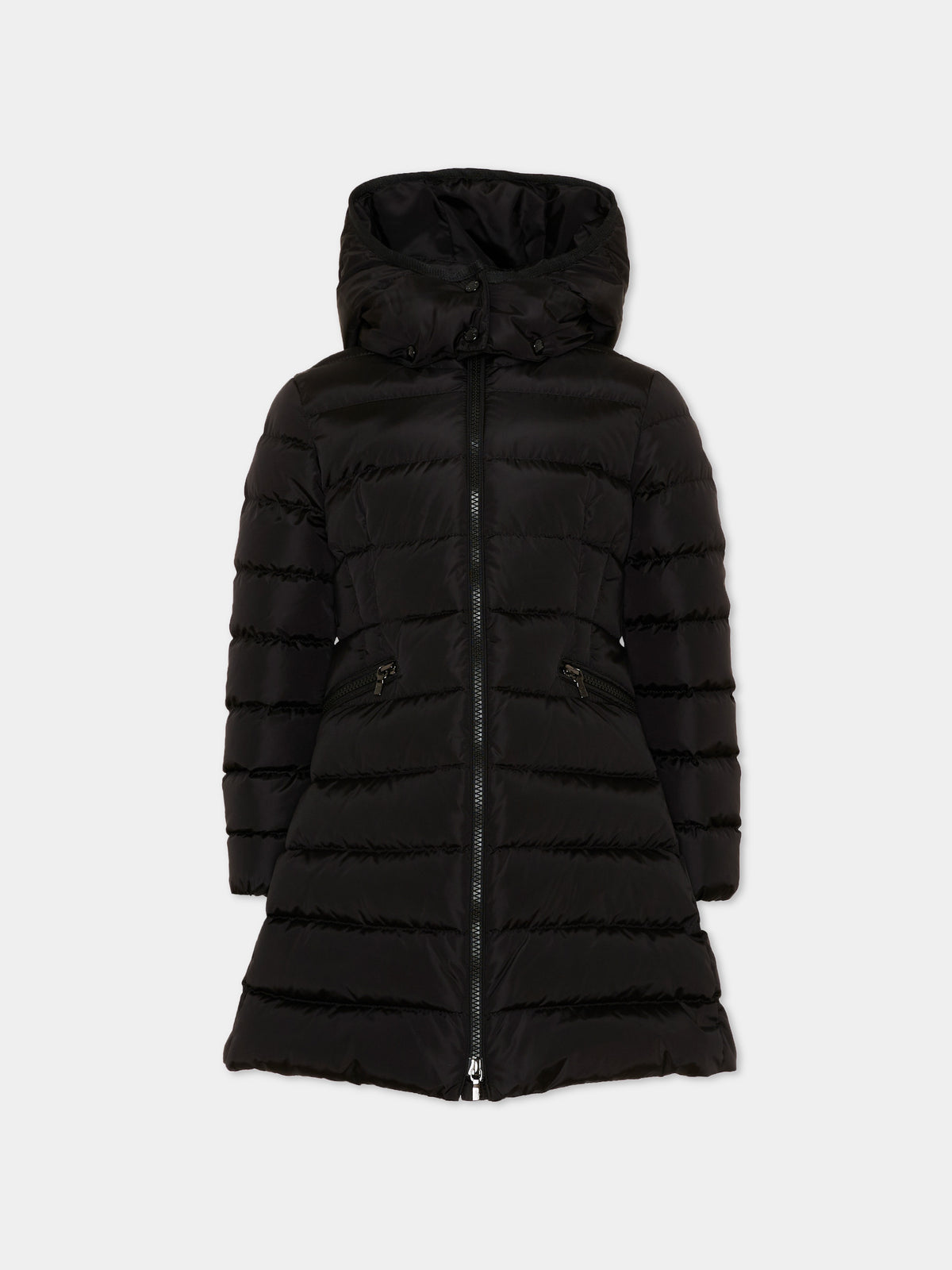 Piumino nero Charpal per bambina con logo,Moncler Kids,L2954 1C50210 54155 999