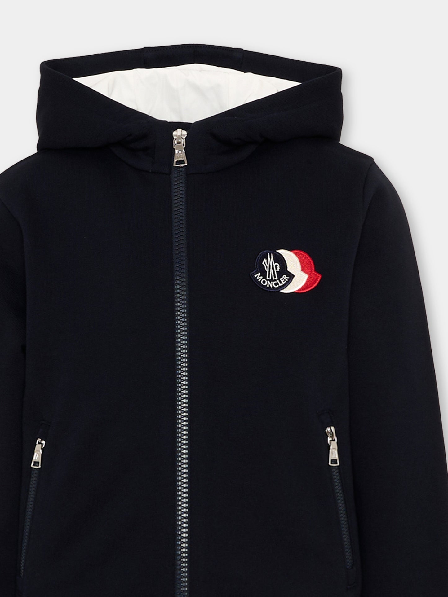 Completo sportivo blu per bambino con logo,Moncler Kids,L2954 8M00009 899PS 778