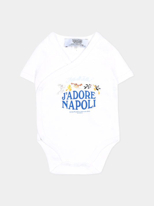 Body bianco per neonati con Looney Tunes,J'adore Napoli,J'ADORE NAPOLI LOONEY TUNES BODY KIDS WHITE
