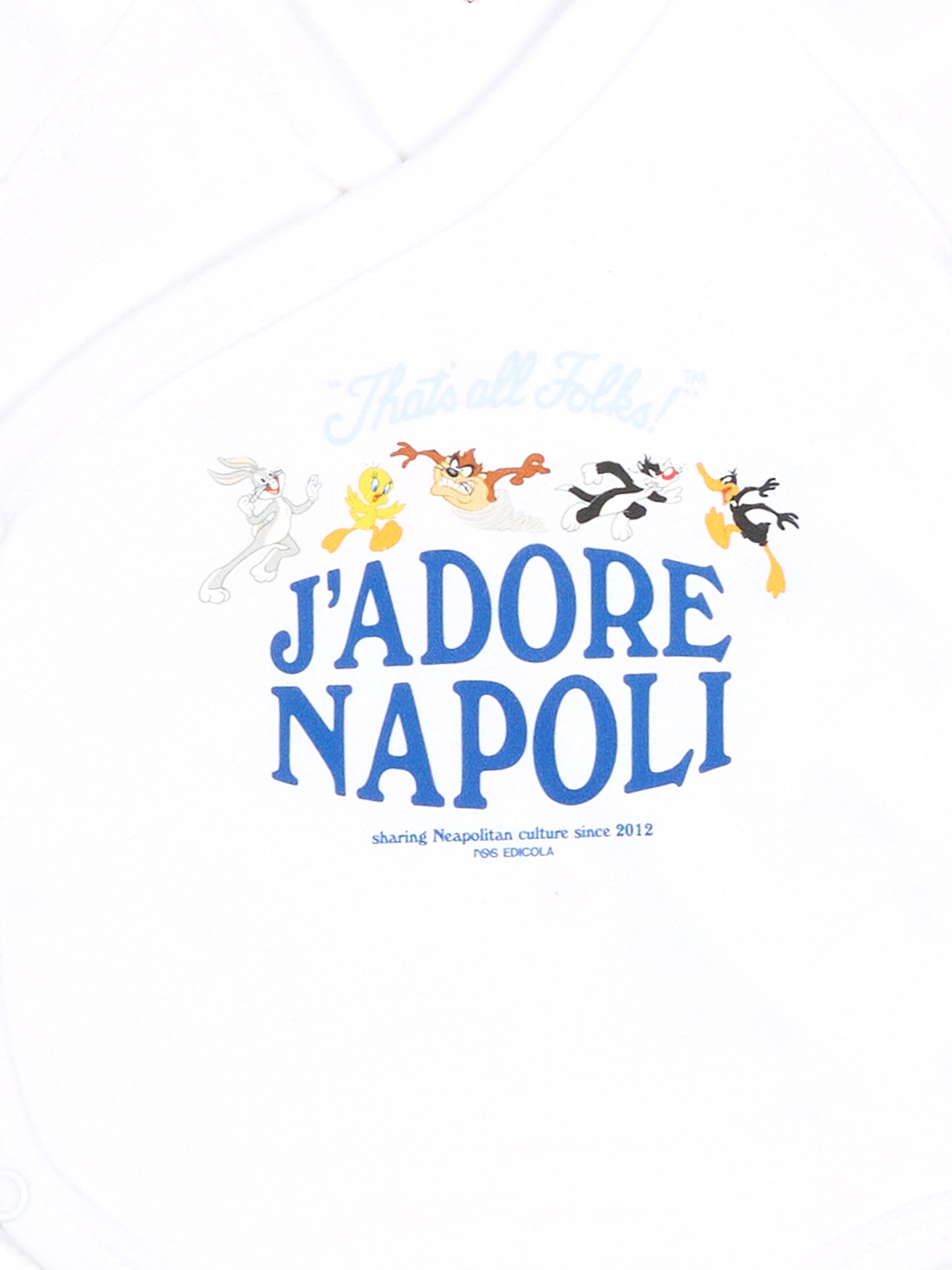Body bianco per neonati con Looney Tunes,J'adore Napoli,J'ADORE NAPOLI LOONEY TUNES BODY KIDS WHITE