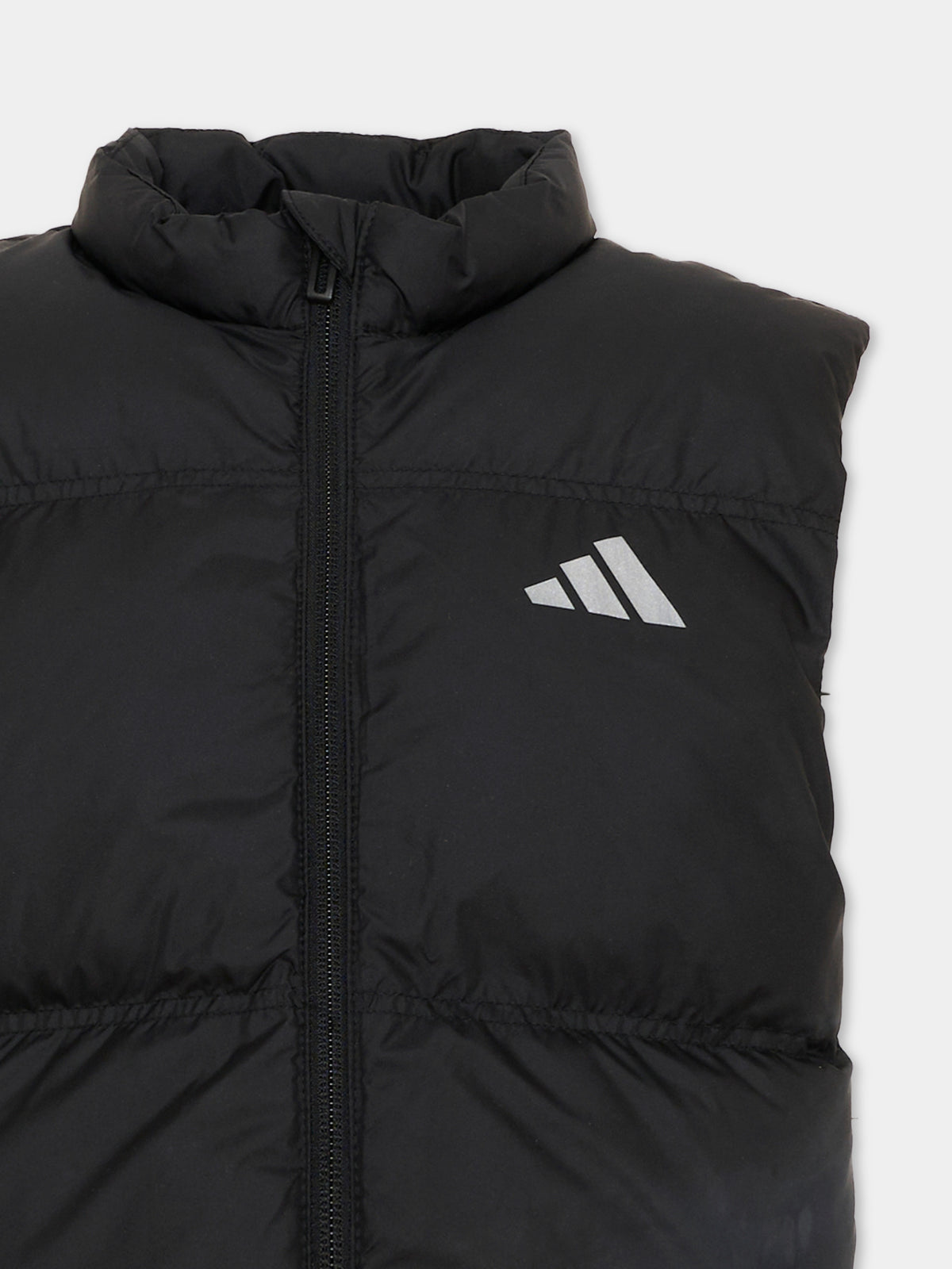 Gilet nero per bambini con logo,Adidas,KH0203