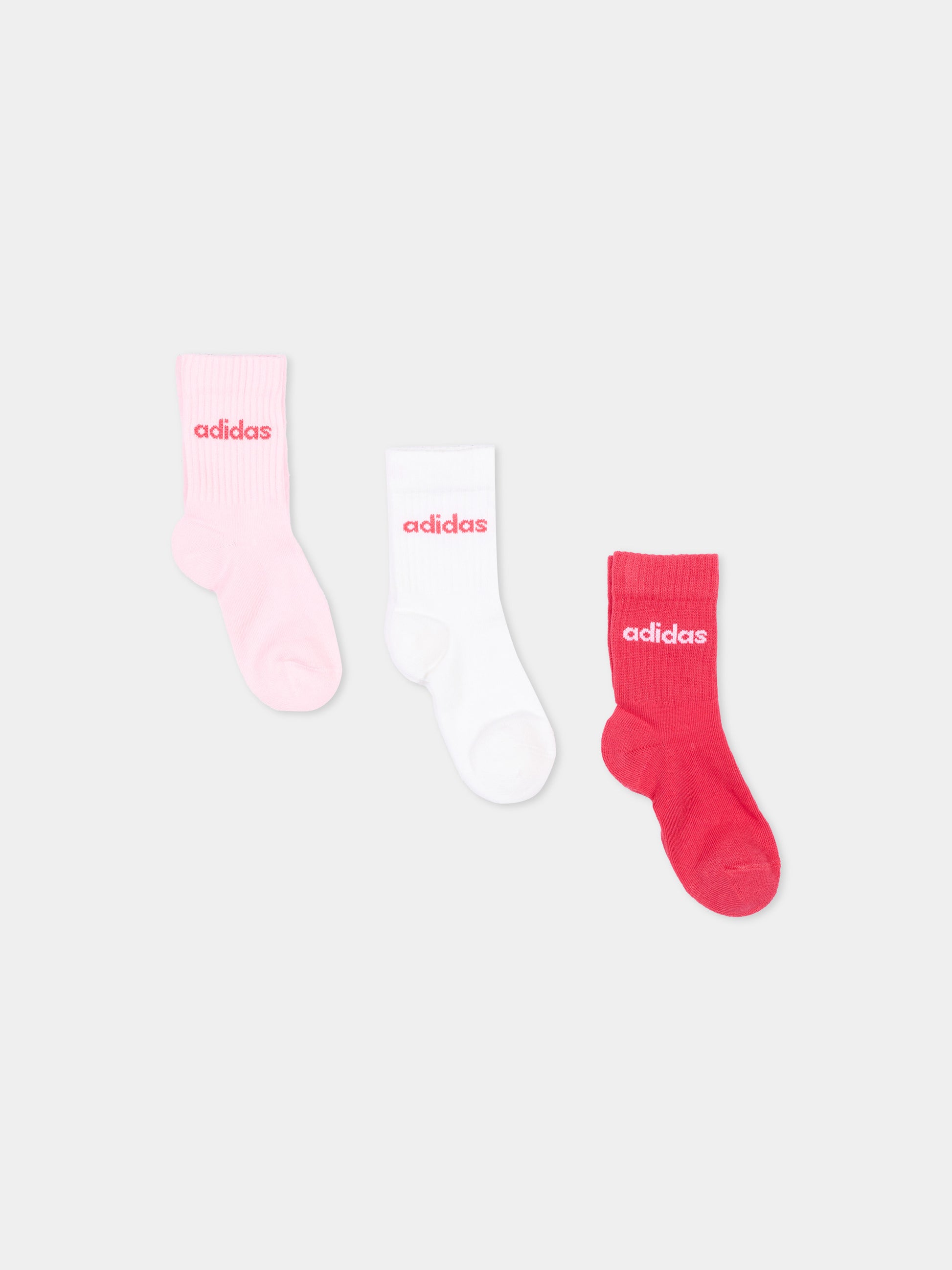 Calze in spugna rosa per bambina con logo,Adidas,KQ9236