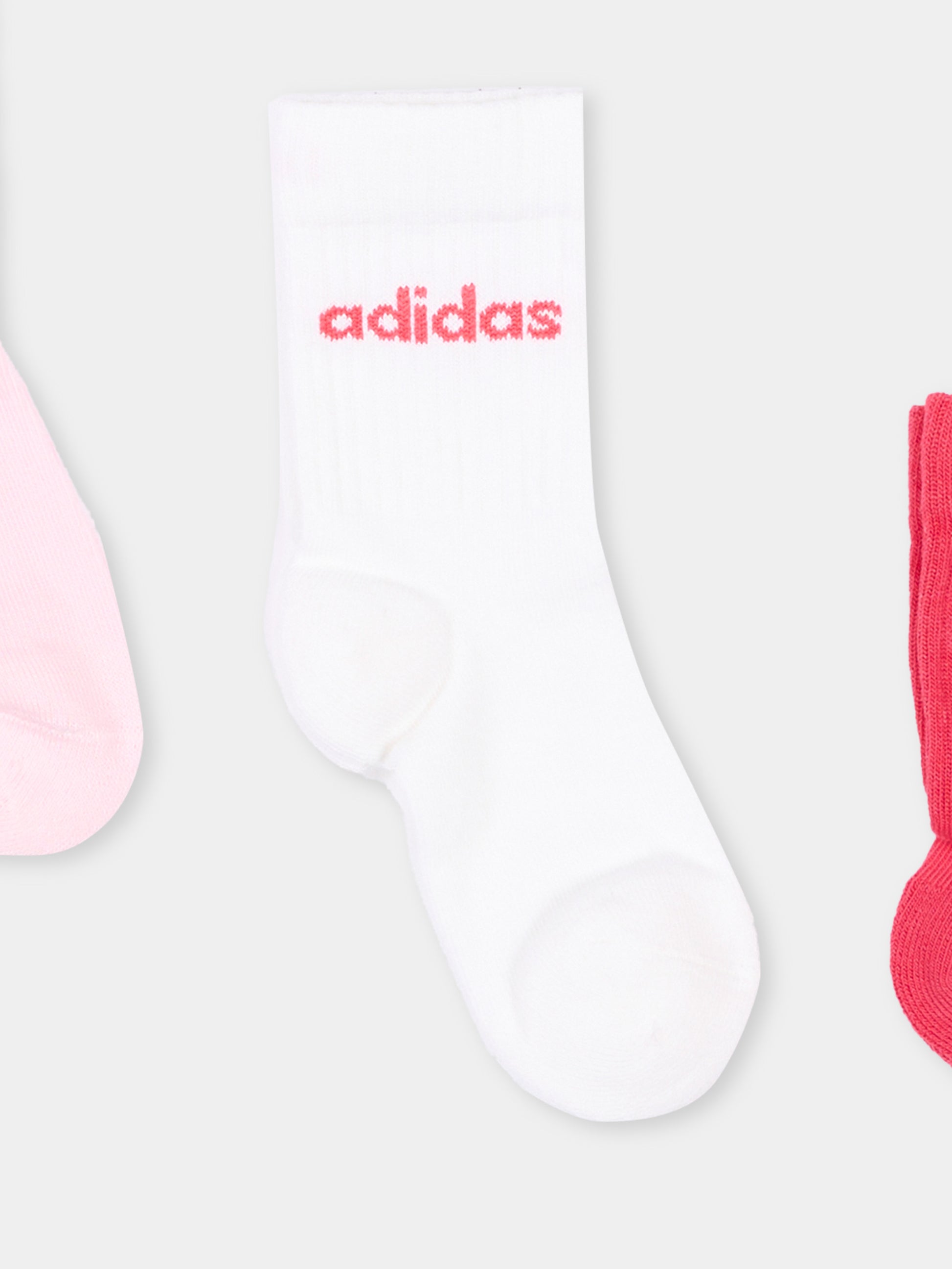 Calze in spugna rosa per bambina con logo,Adidas,KQ9236