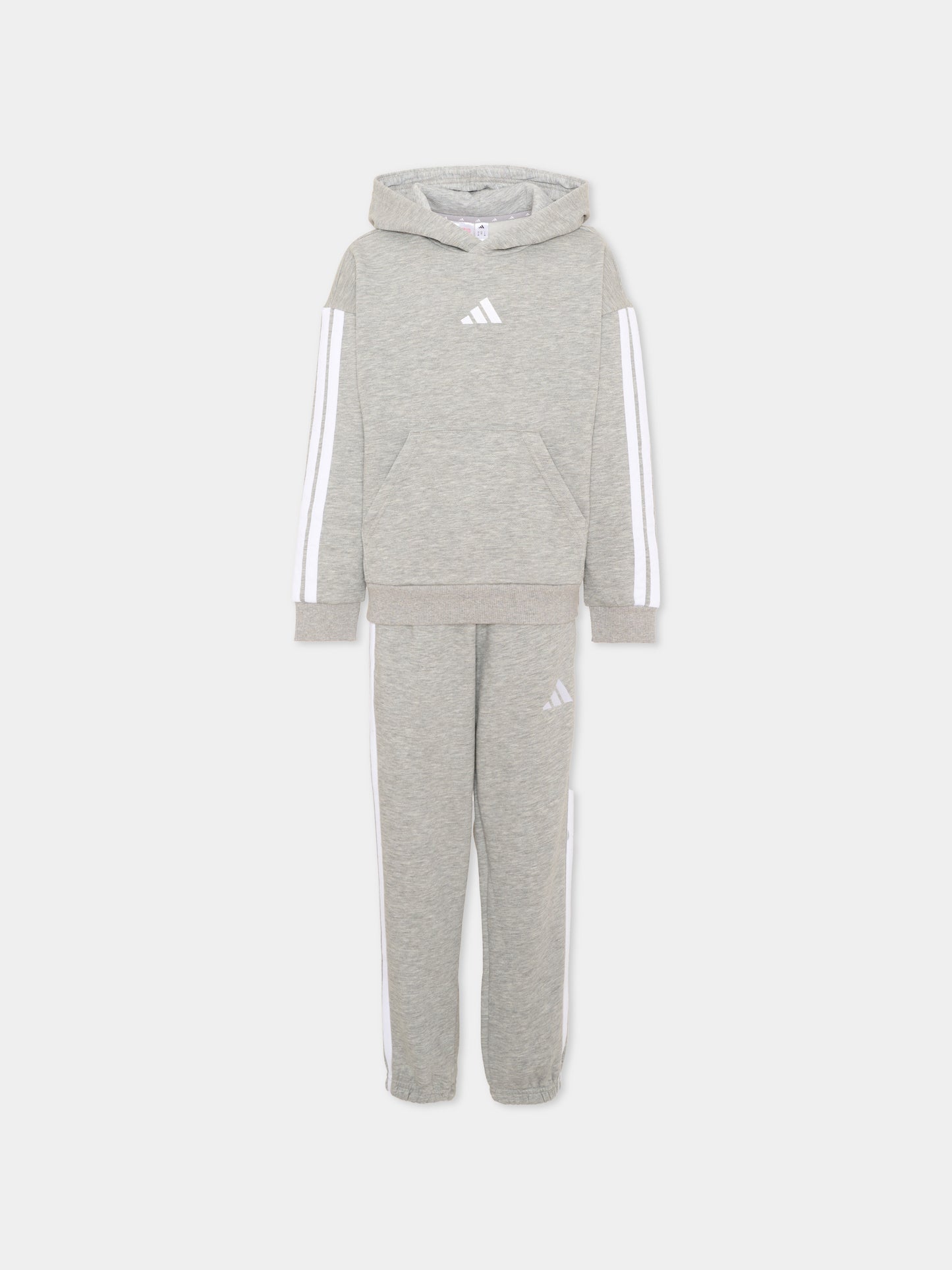 Completo sportivo grigio per bambino con logo,Adidas,KY5497