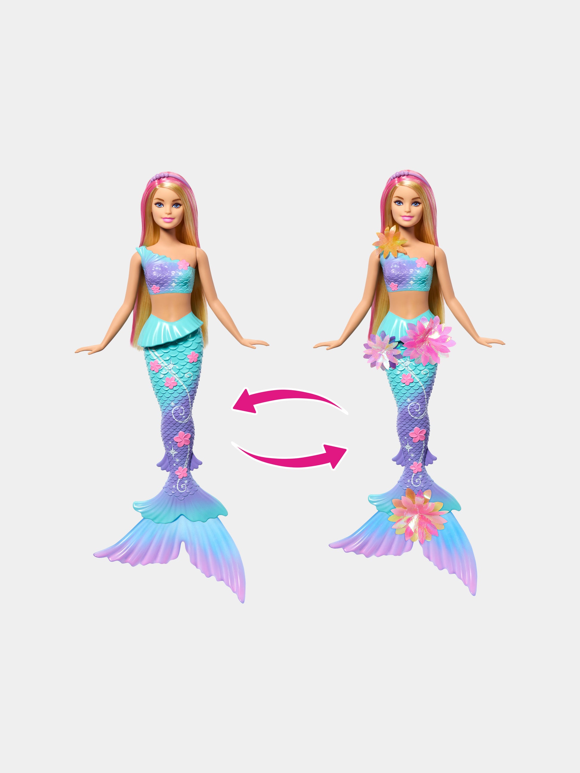 Barbie Sirena Magici Fiori per bambina con sorpresa magica,Barbie,JDM72