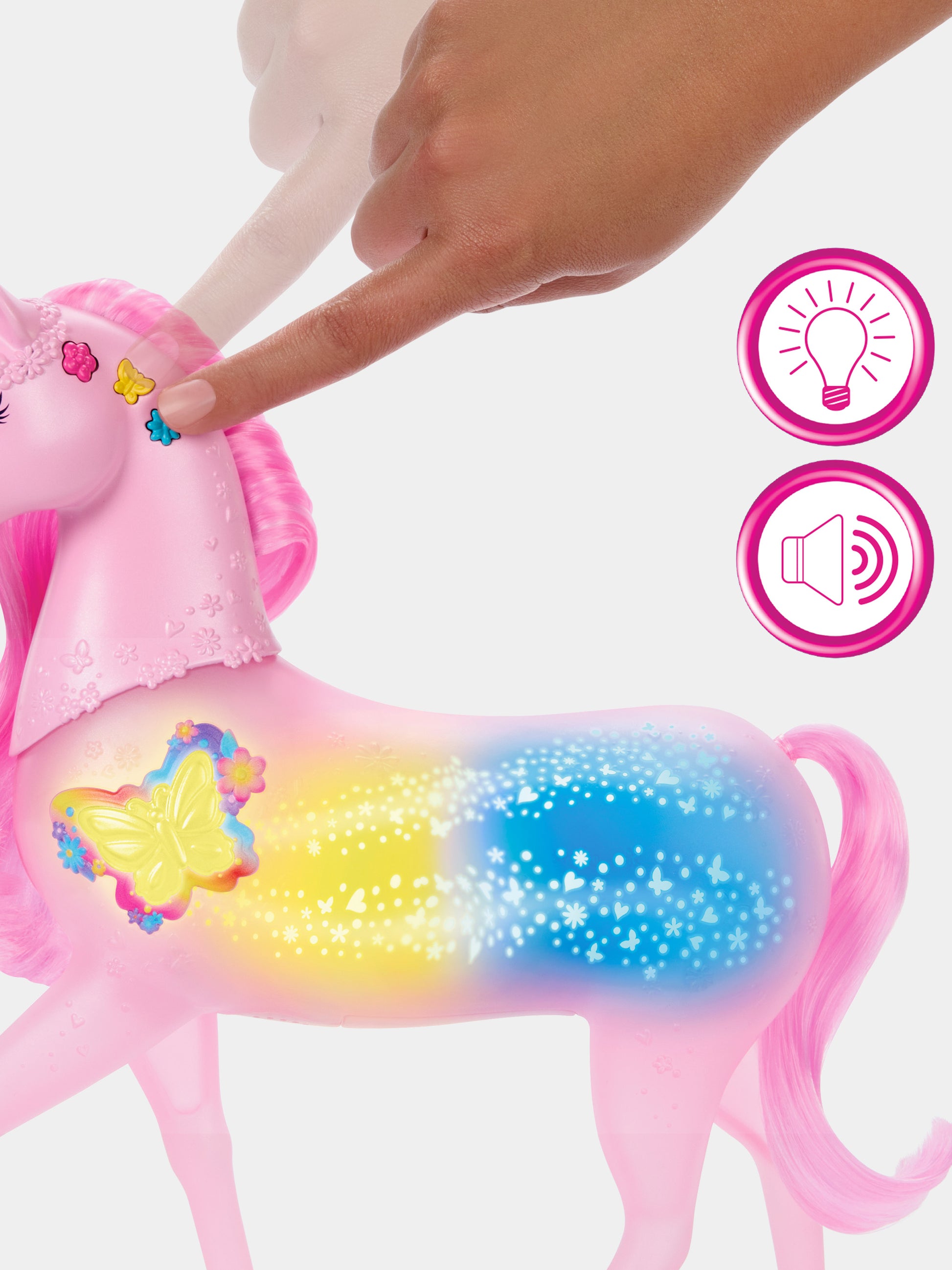 Barbie Unicorno Luci e Suoni per bambina,Barbie,JCP78