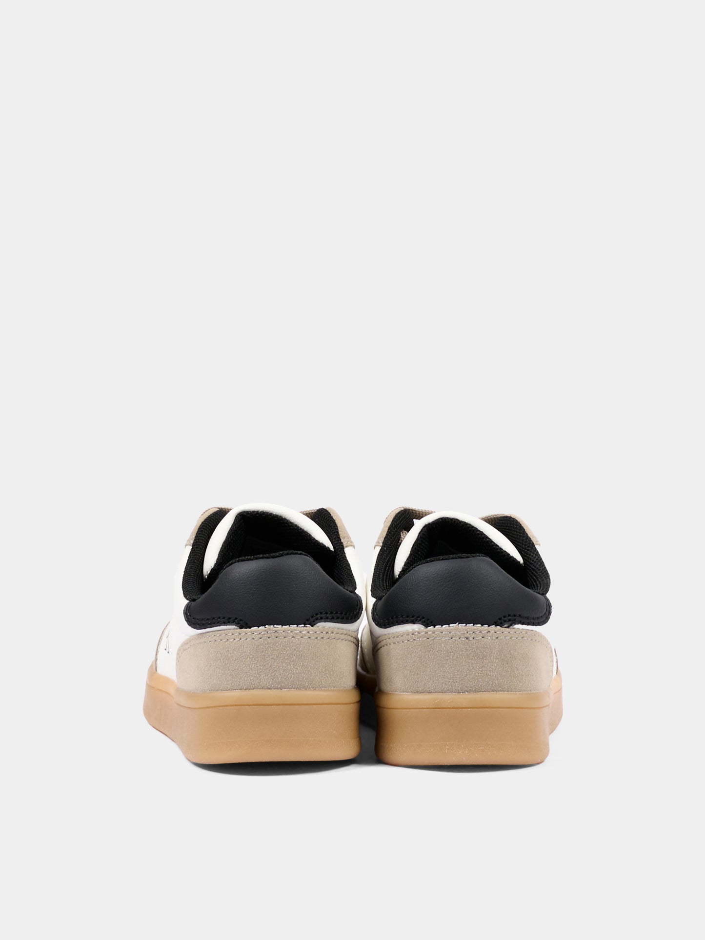 Sneakers beige per bambino con logo,Calvin Klein Kids,V3X9 83451 0318Y746