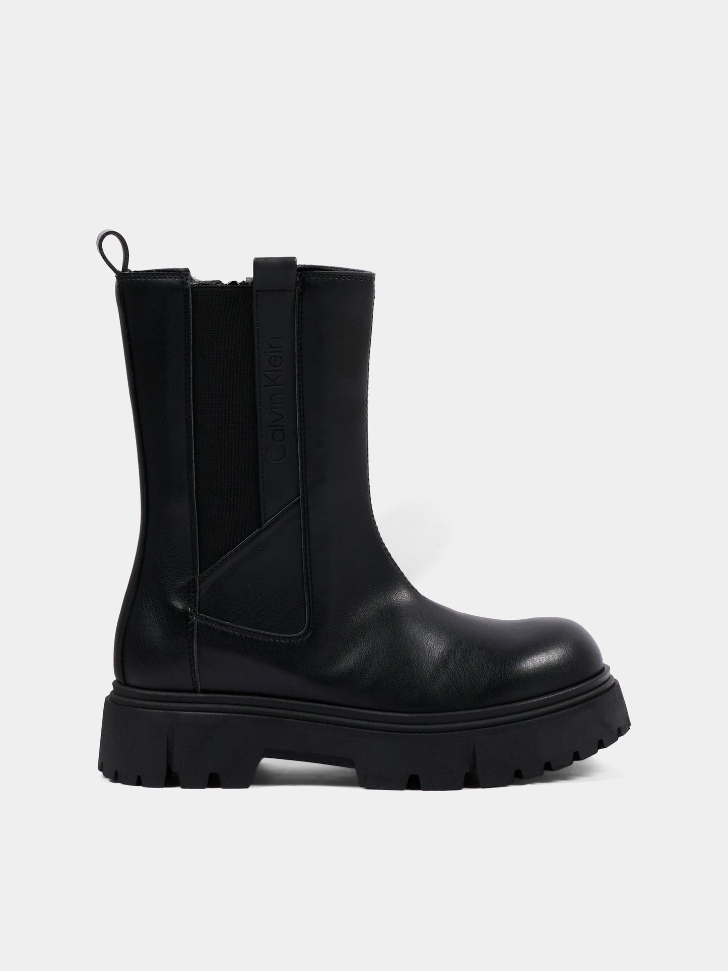 Stivaletti neri per bambina con logo,Calvin Klein Kids,V4A5 83431 1355999