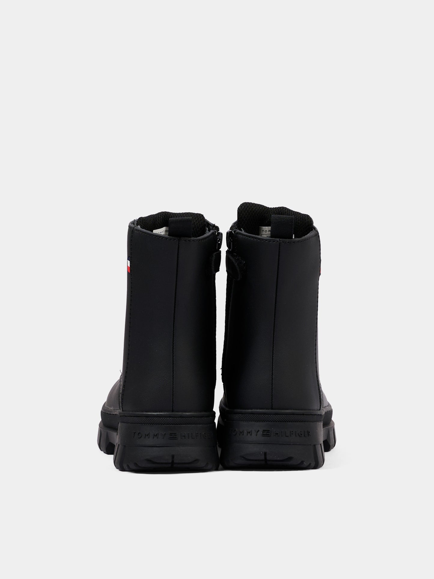 Anfibi neri per bambini con logo,Tommy Hilfiger Junior,T3X5 35294 1355999