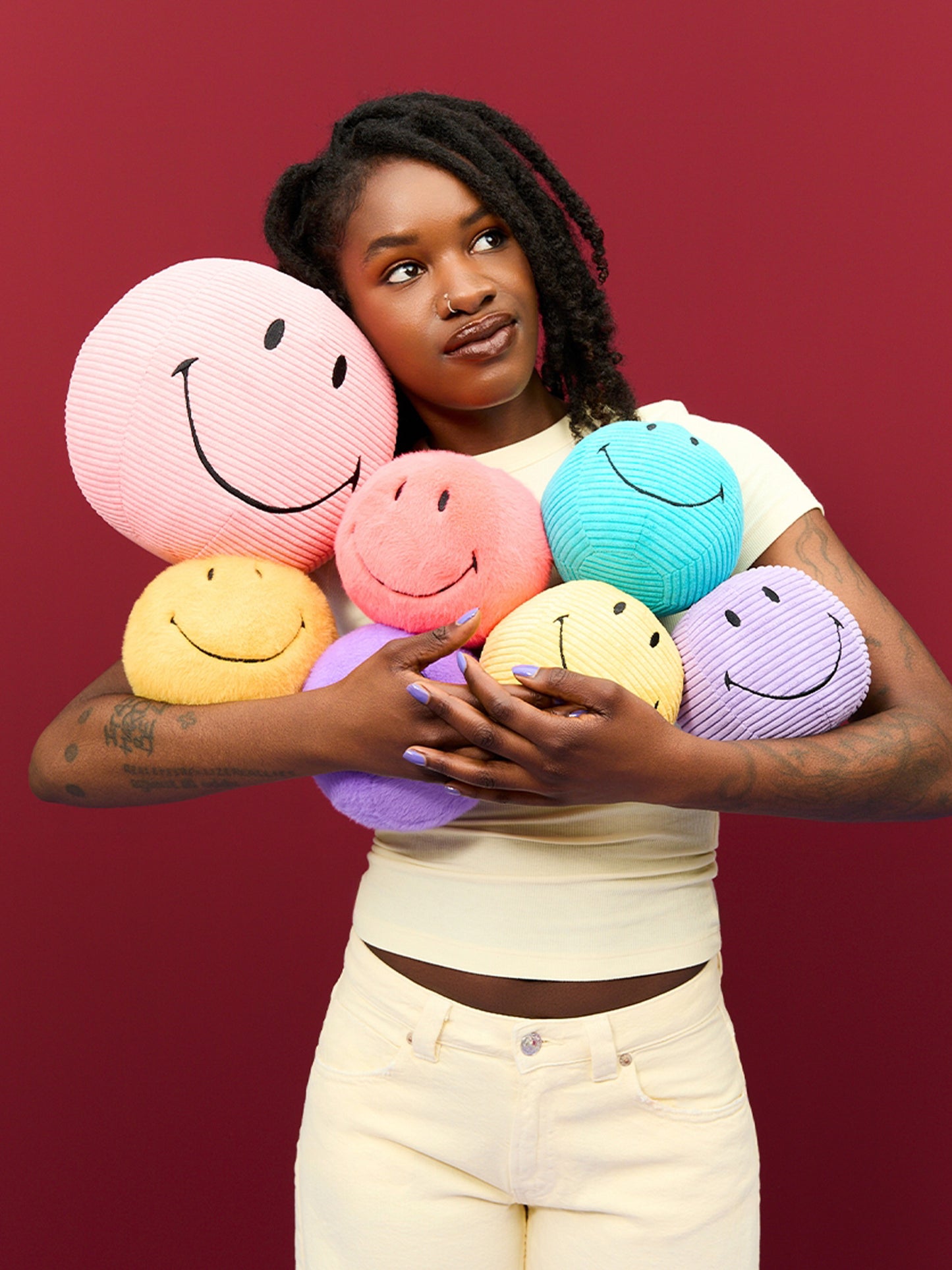 Smile lilla per bambina,Bon Ton Toys,SMILEY ECO COURDUROY DARK PURPLE