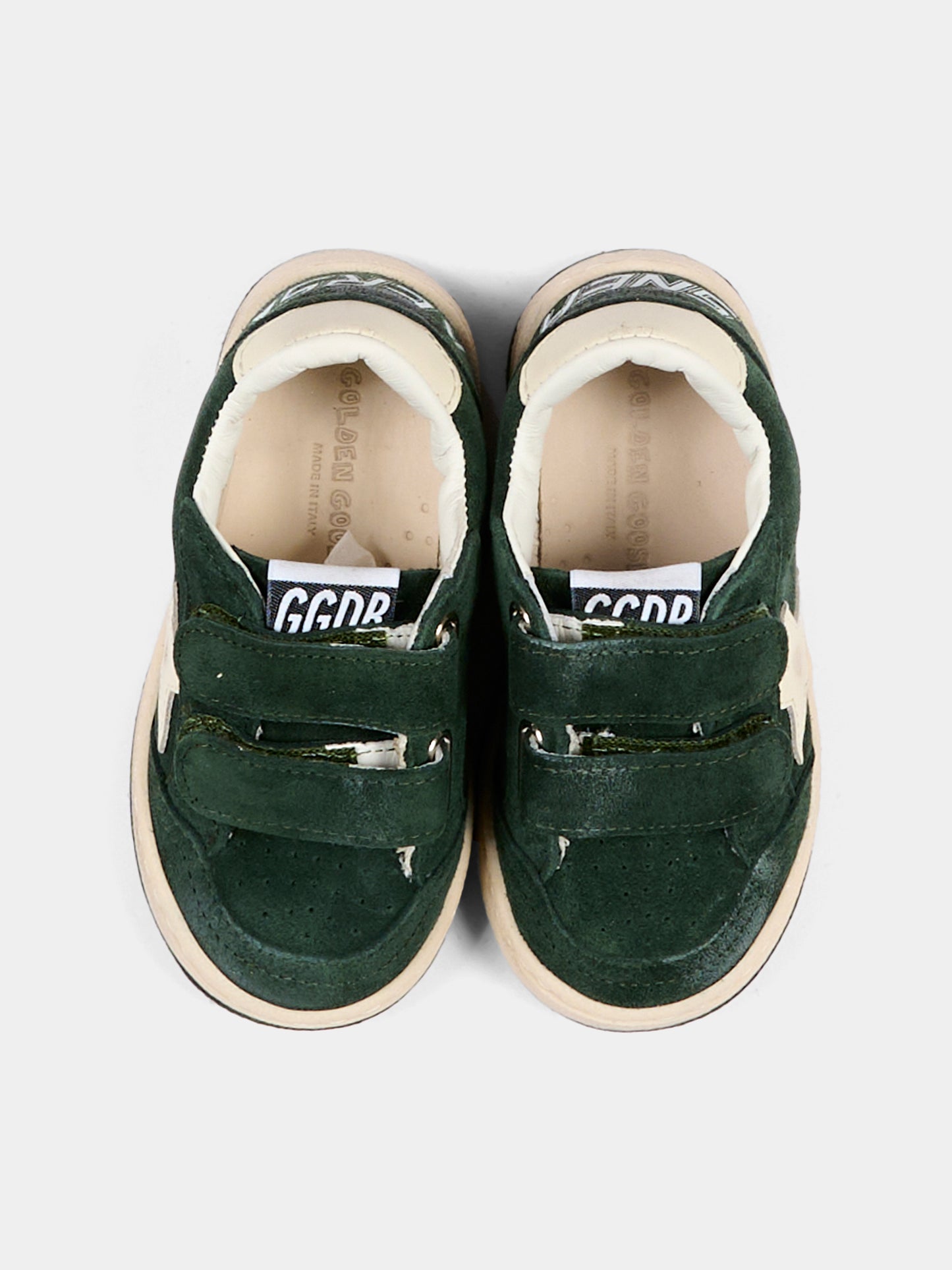 Sneakers verdi Ball Star Strap per bambino,Golden Goose,GJF00501 F008055 35924