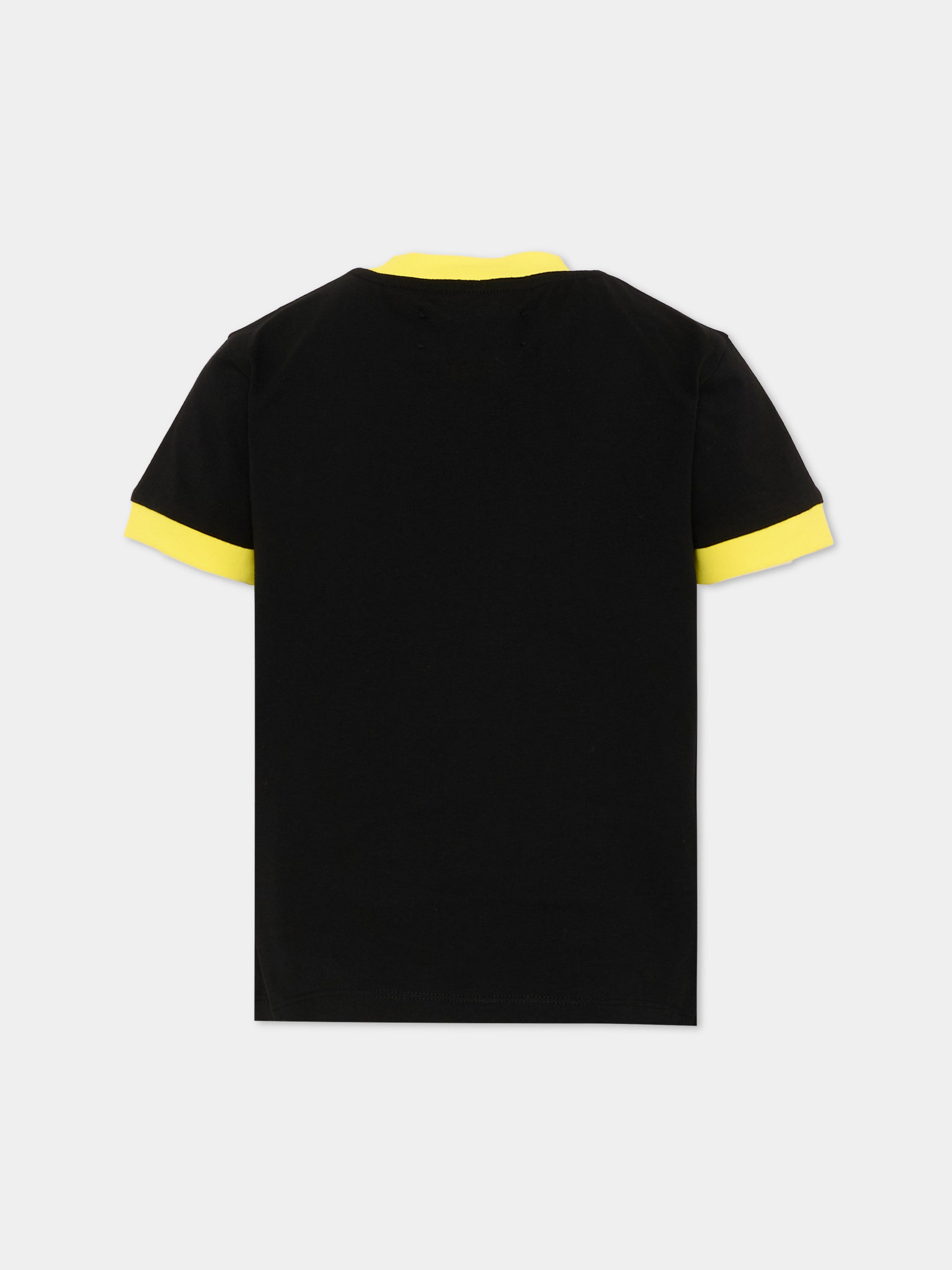 T-Shirt nera per bambini con logo,Amiri,ACTOJR1029 001 BLACK