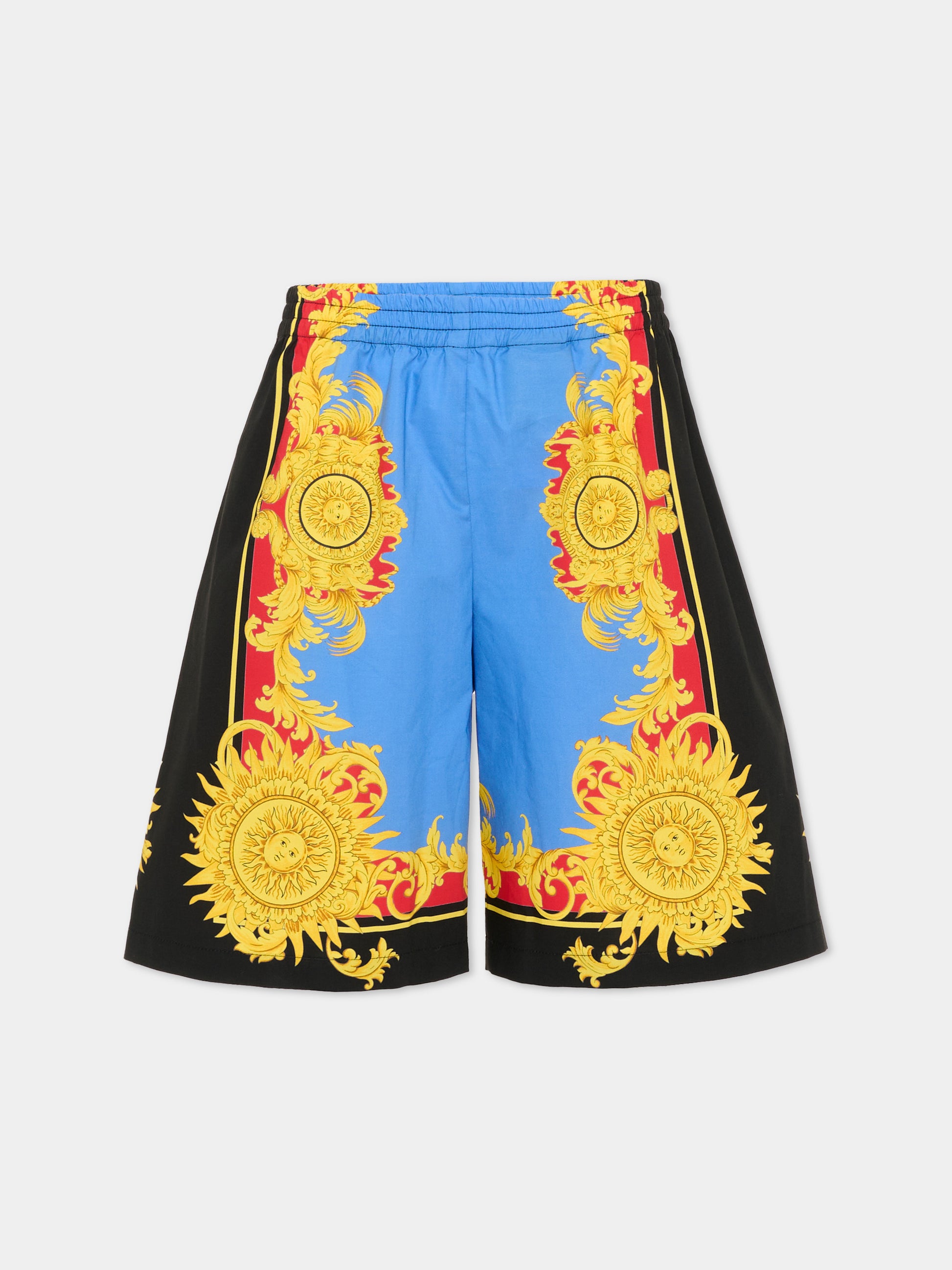 Shorts multicolor barocco per bambino,Versace,1024930 1A18114 5UG70