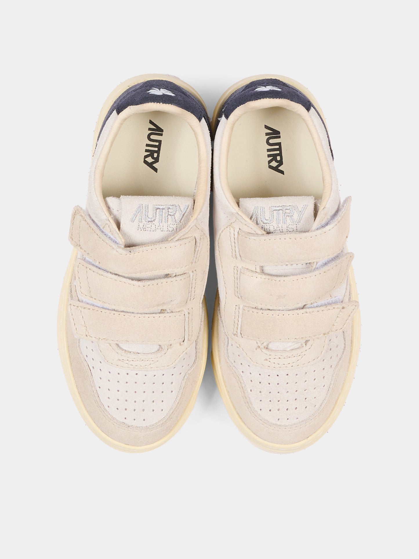 Sneakers beige per bambino con velcro,Autry,KILK TS29