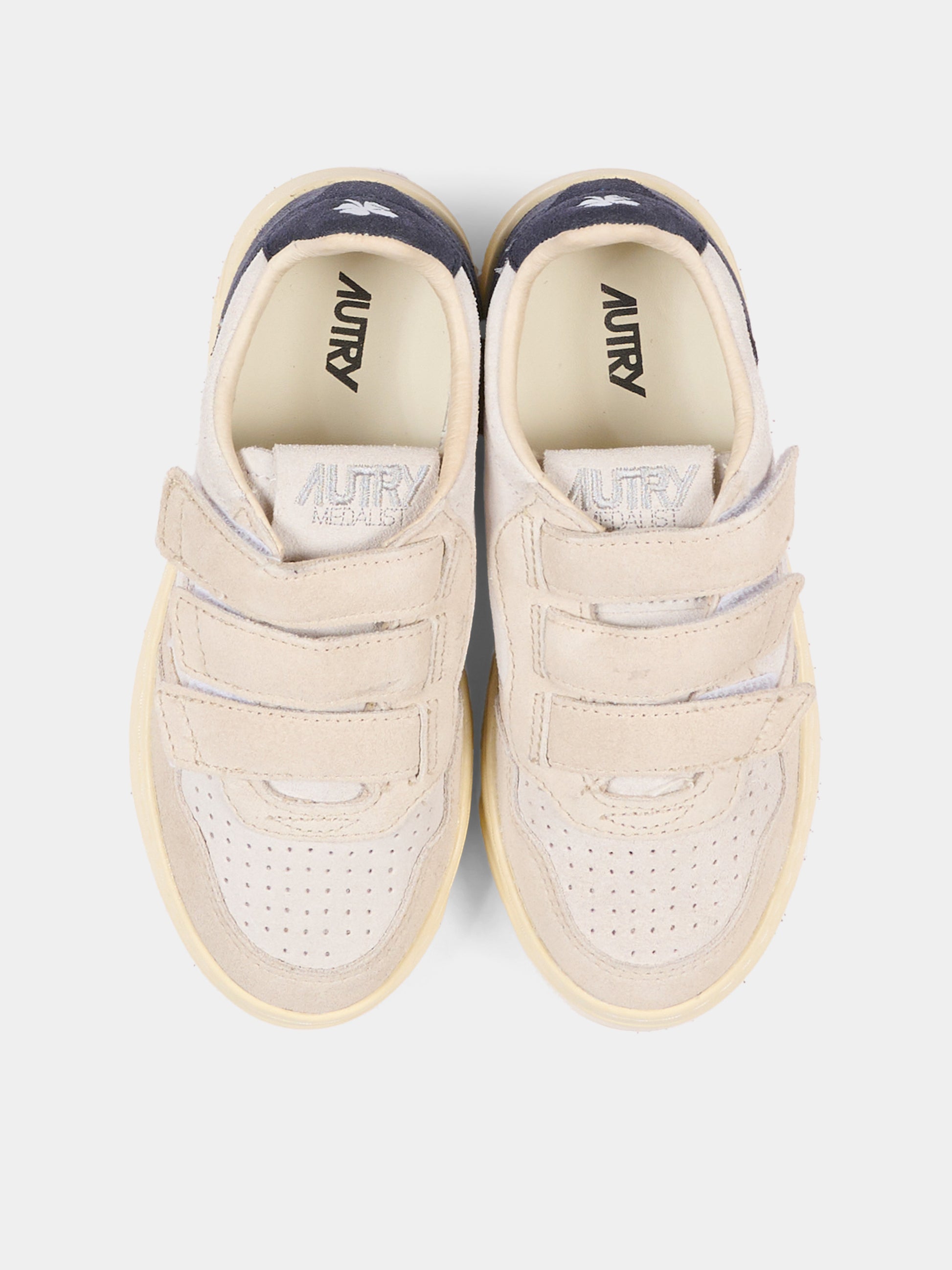 Sneakers beige per bambino con velcro,Autry,KILK TS29