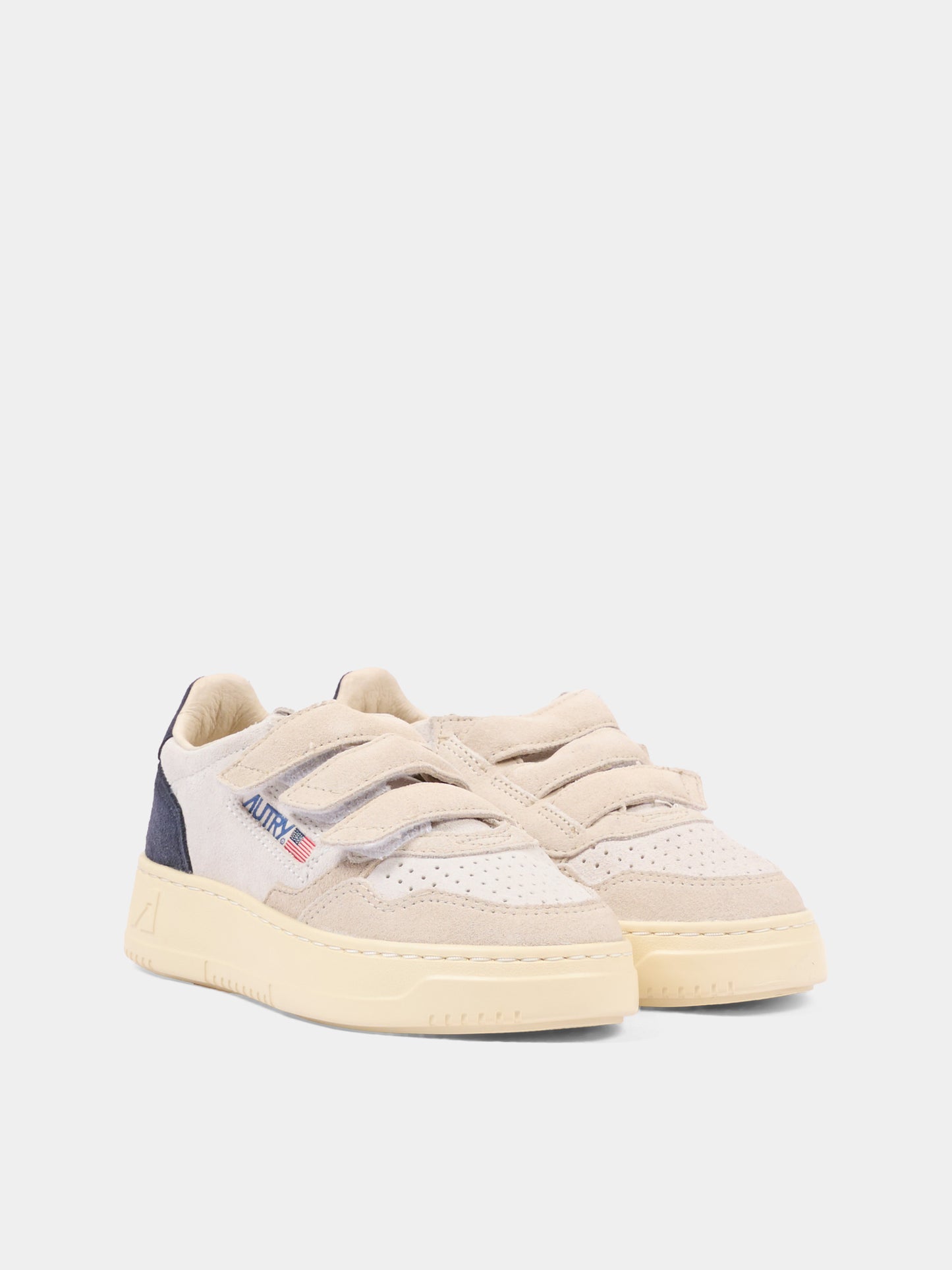 Sneakers beige per bambino con velcro,Autry,KILK TS29