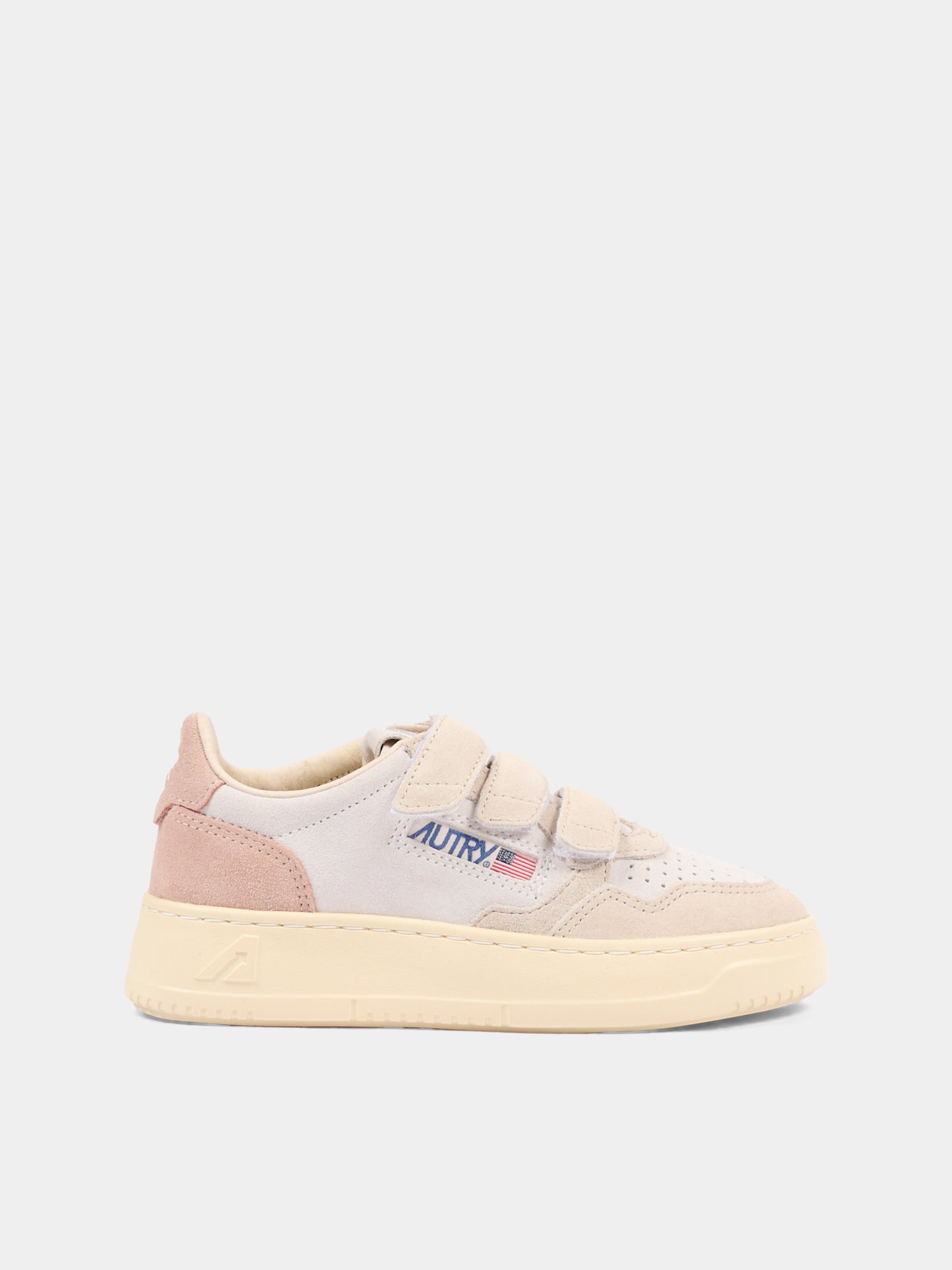 Sneakers beige per bambini con velcro,Autry,KILK TS36