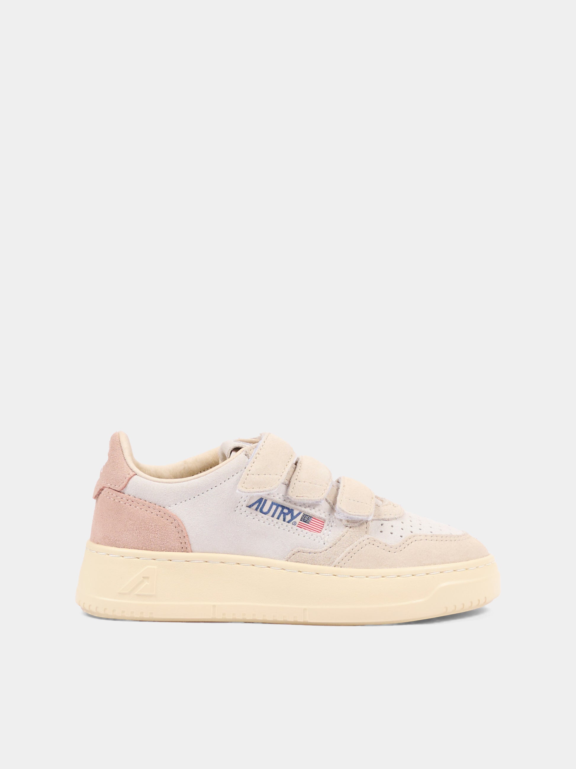 Sneakers beige per bambini con velcro,Autry,KILK TS36