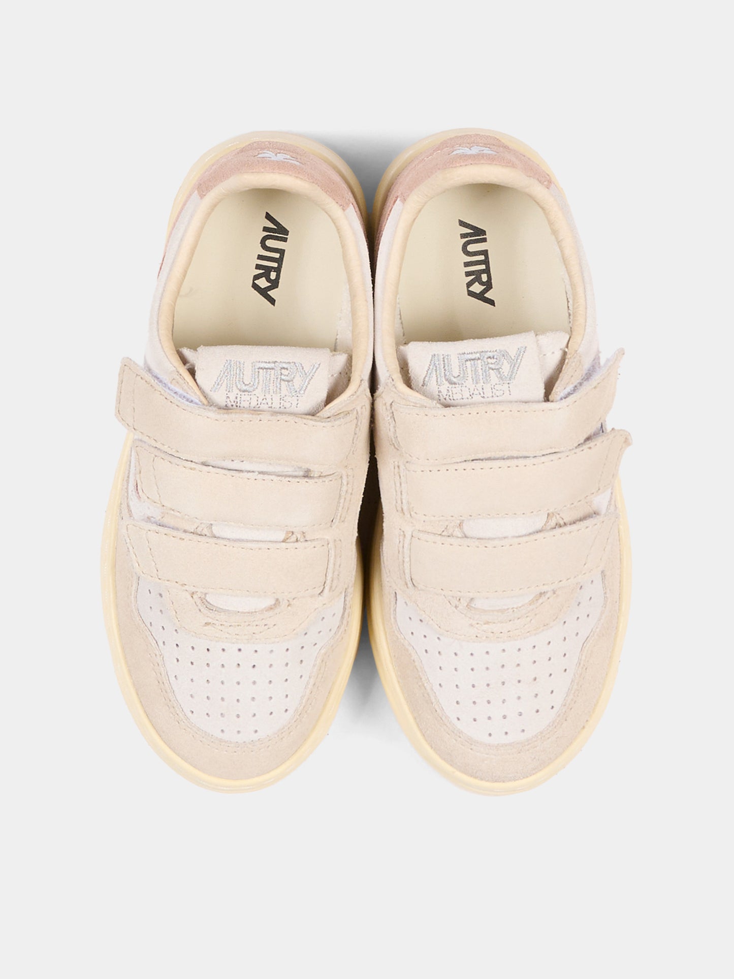 Sneakers beige per bambini con velcro,Autry,KILK TS36