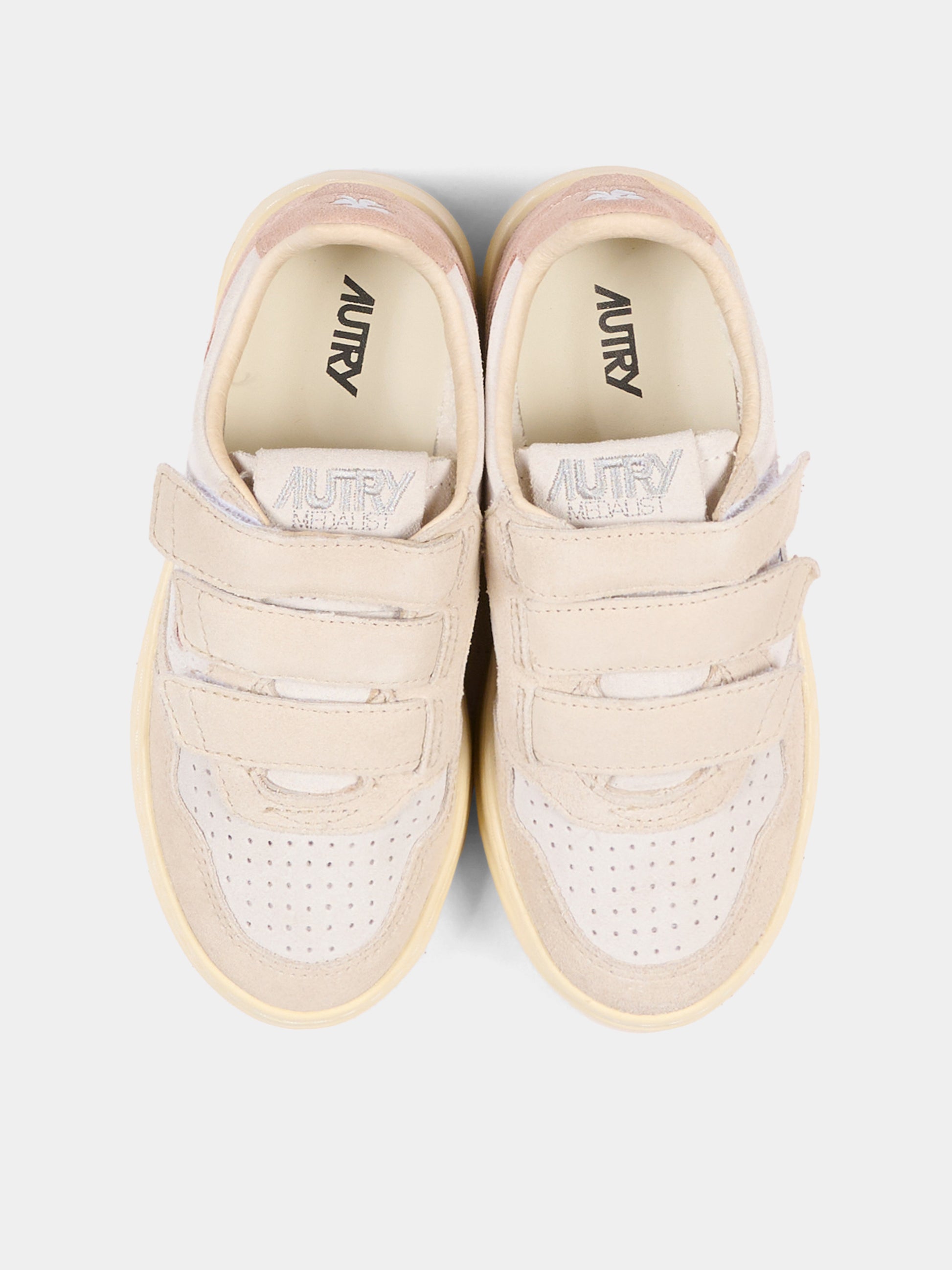 Sneakers beige per bambini con velcro,Autry,KILK TS36