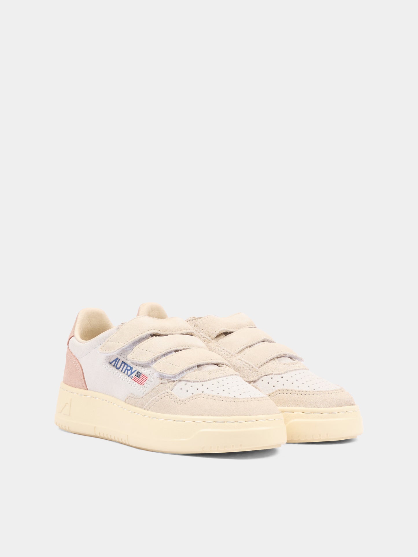 Sneakers beige per bambini con velcro,Autry,KILK TS36