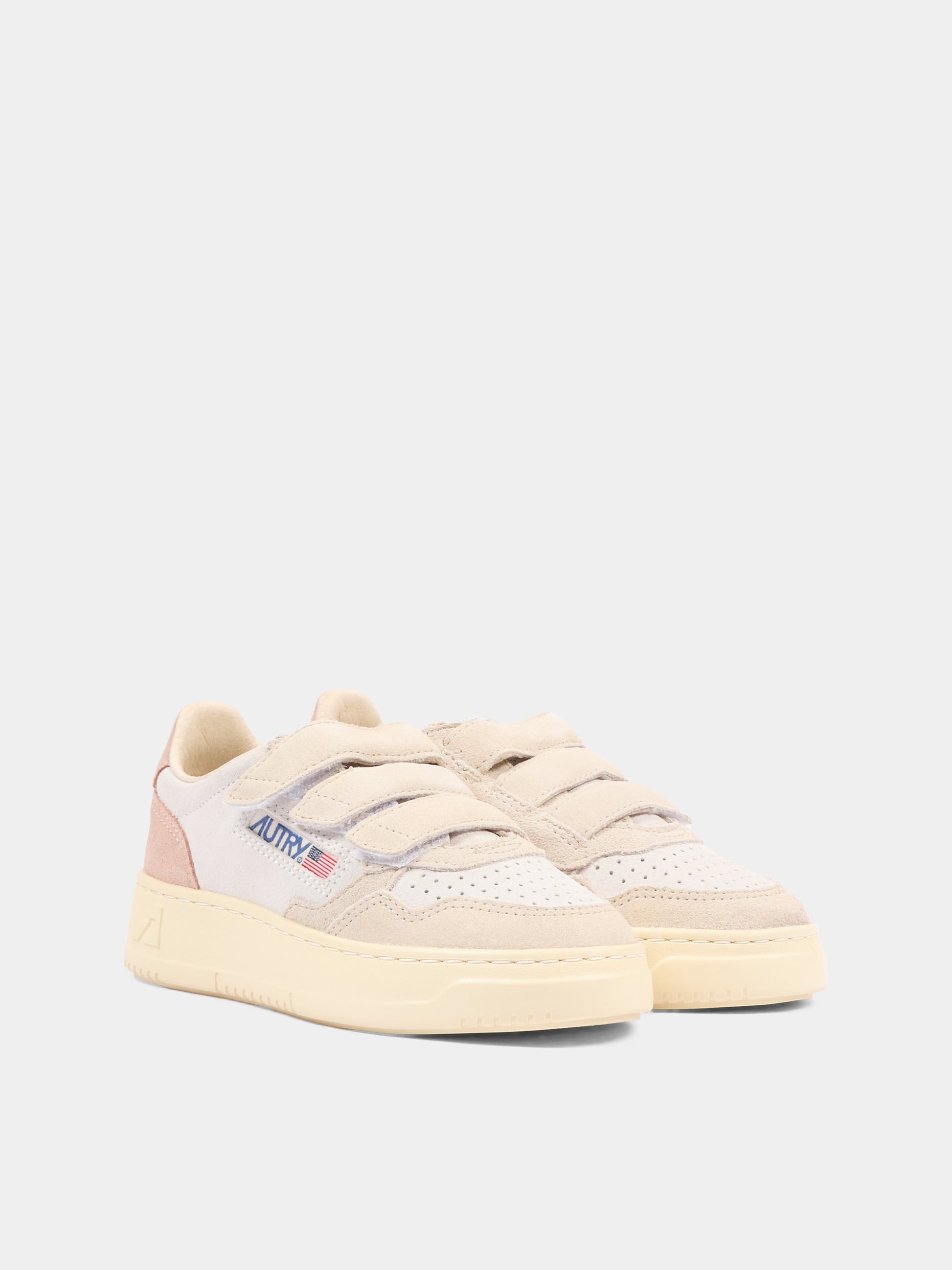 Sneakers beige per bambini con velcro,Autry,KILK TS36