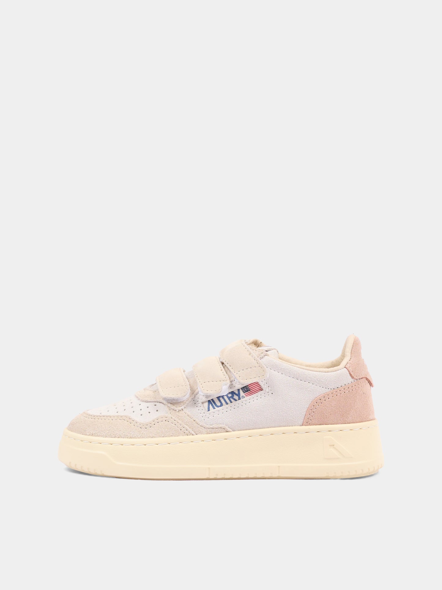 Sneakers beige per bambini con velcro,Autry,KILK TS36