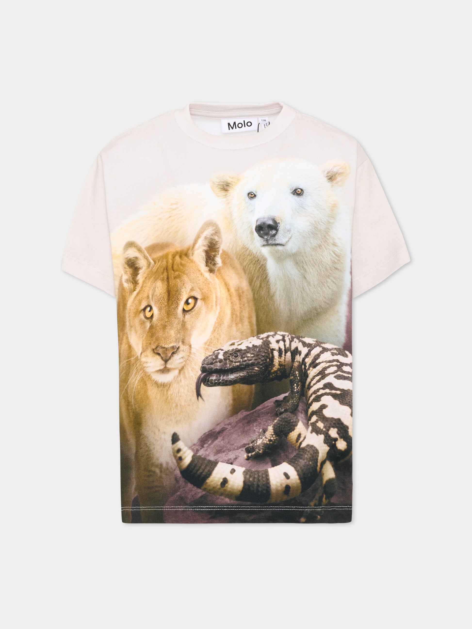 T-shirt beige Riley per bambino,Molo,1W26A203 9933