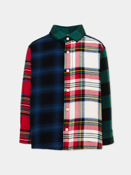 Camicia multicolor Remon per bambino a quadri,Molo,1W26C203 5940