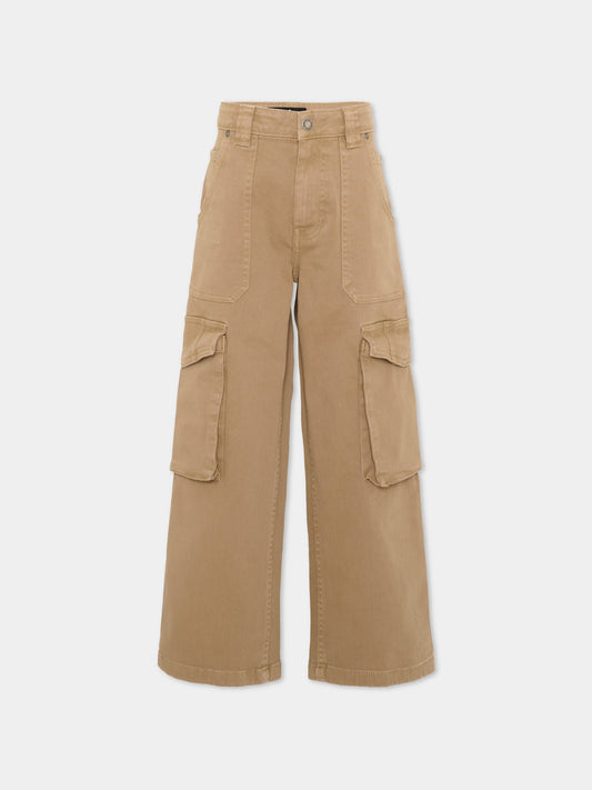Pantaloni beige Alter per bambino cargo,Molo,1W26I105 8810